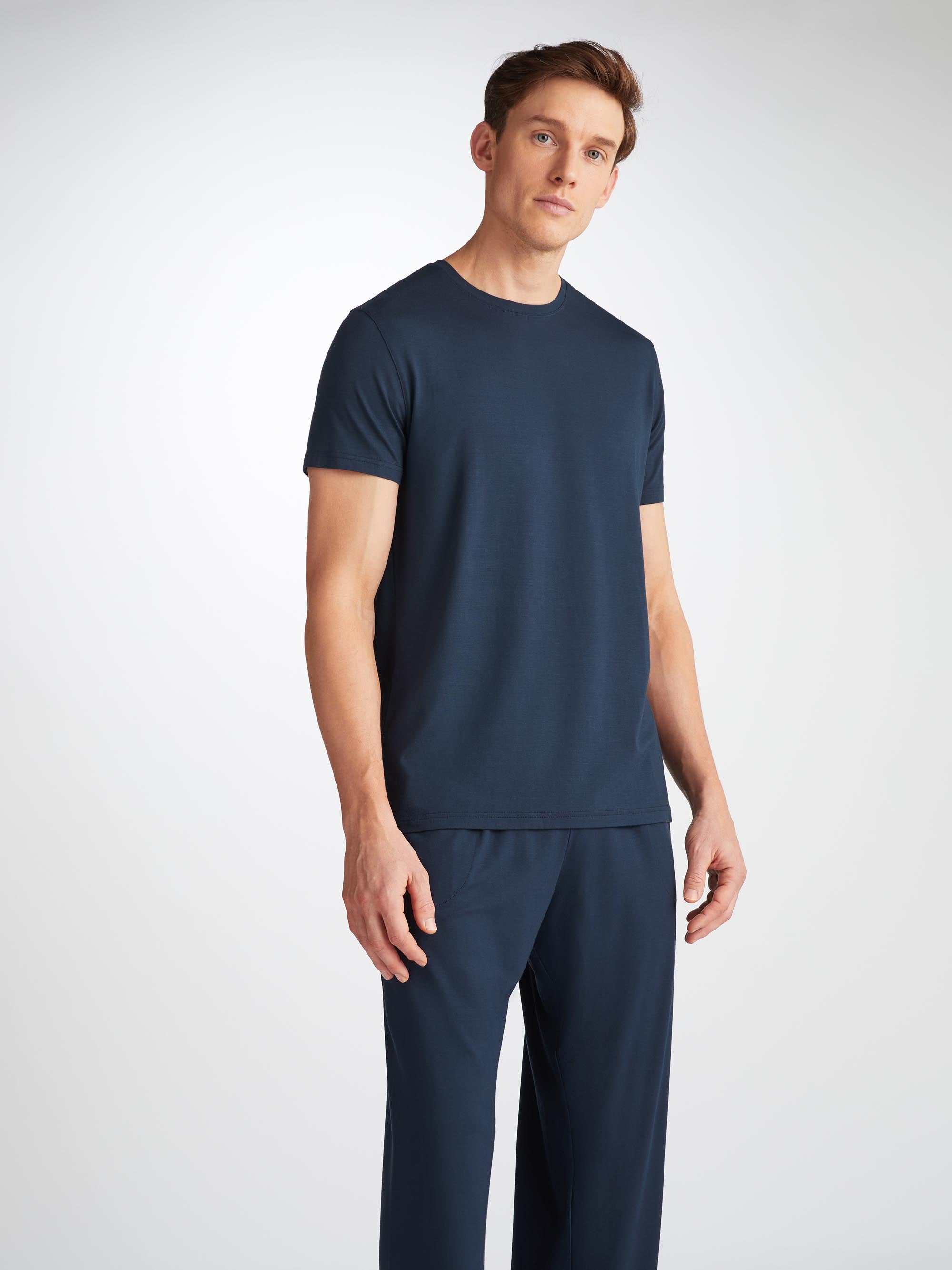 Men's T-Shirt Basel Micro Modal Stretch Navy