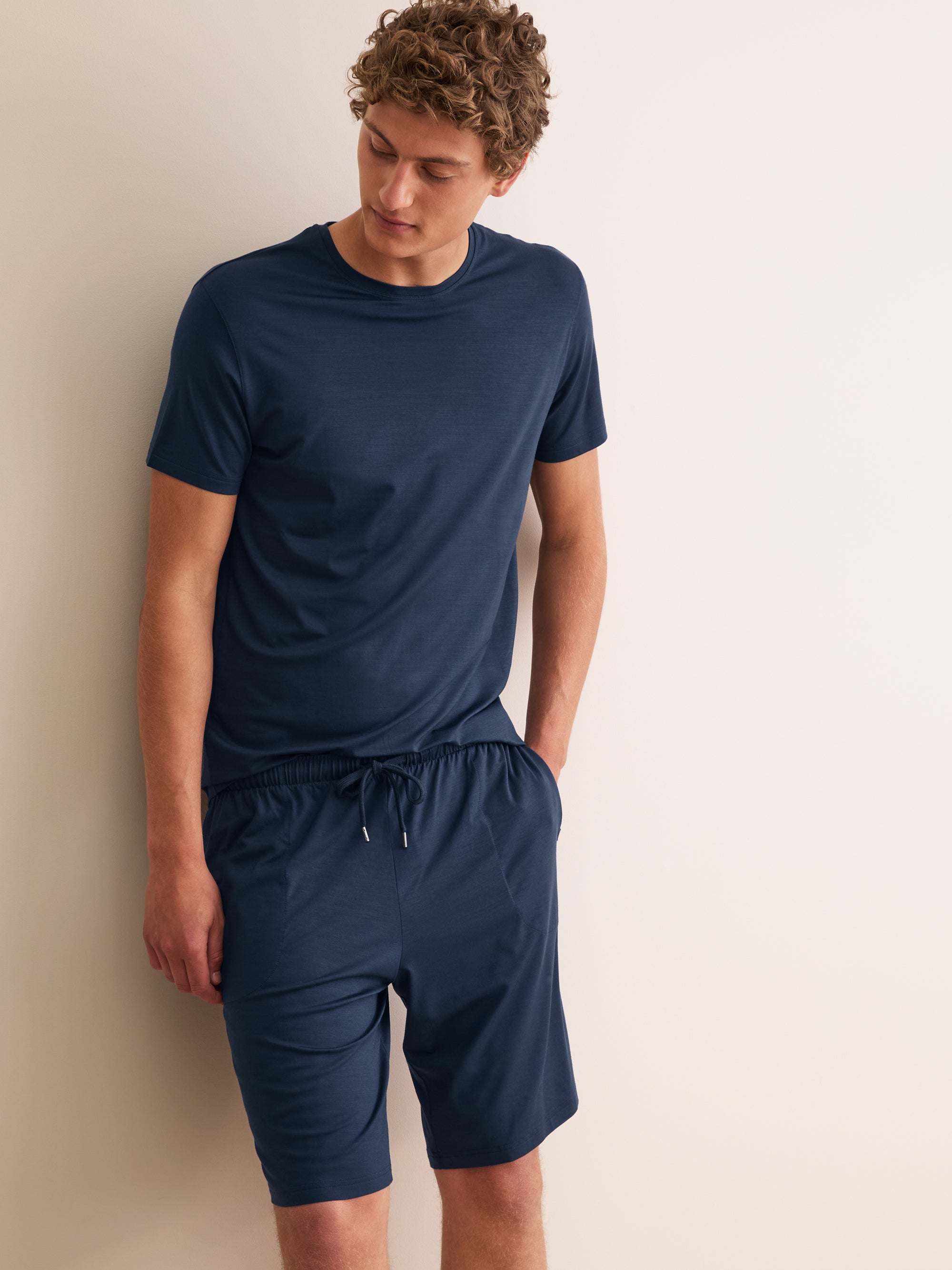 Men's T-Shirt Basel Micro Modal Stretch Navy