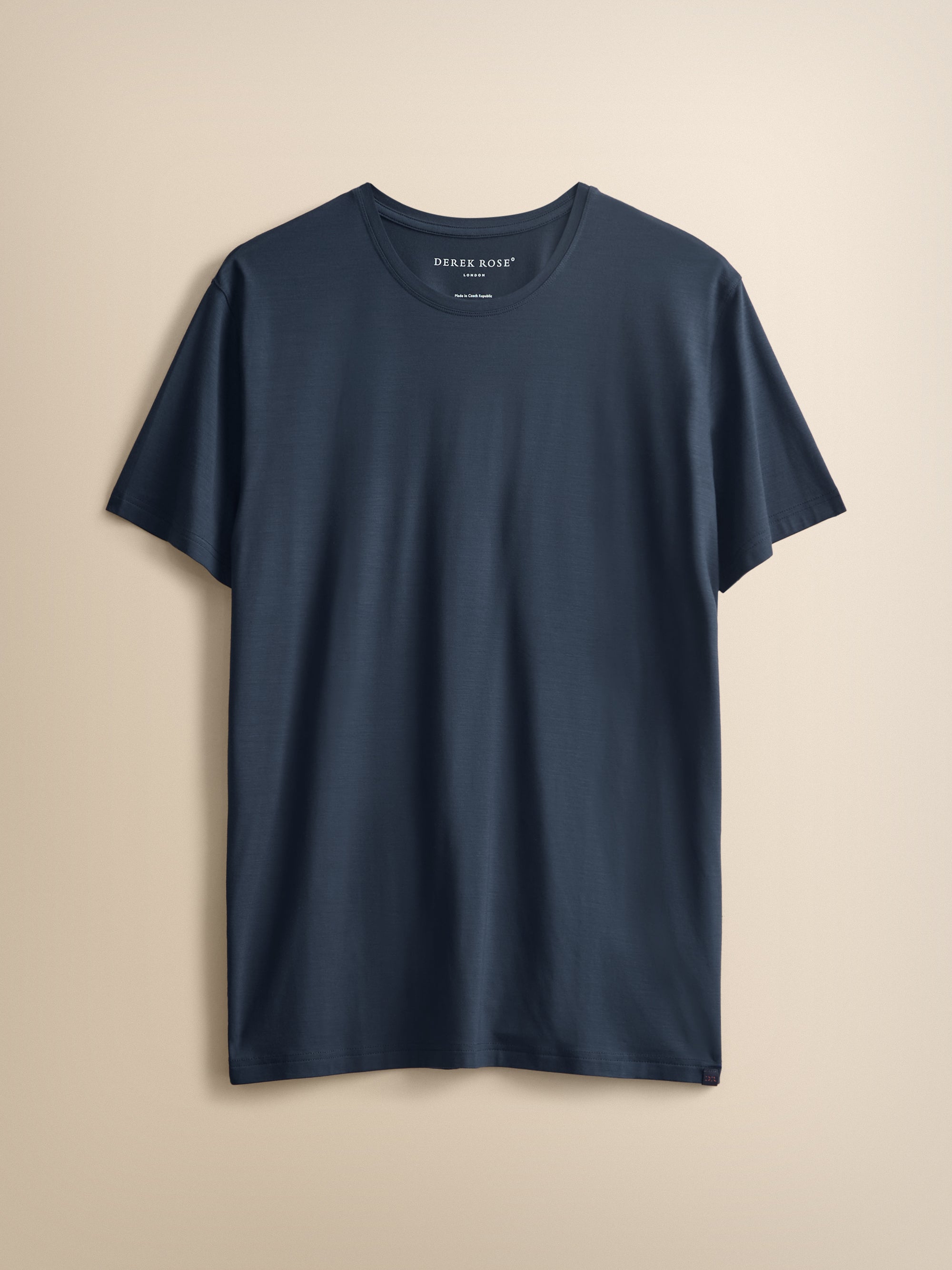 Men's Basel Micro Modal T-Shirt Navy Blue | Derek Rose