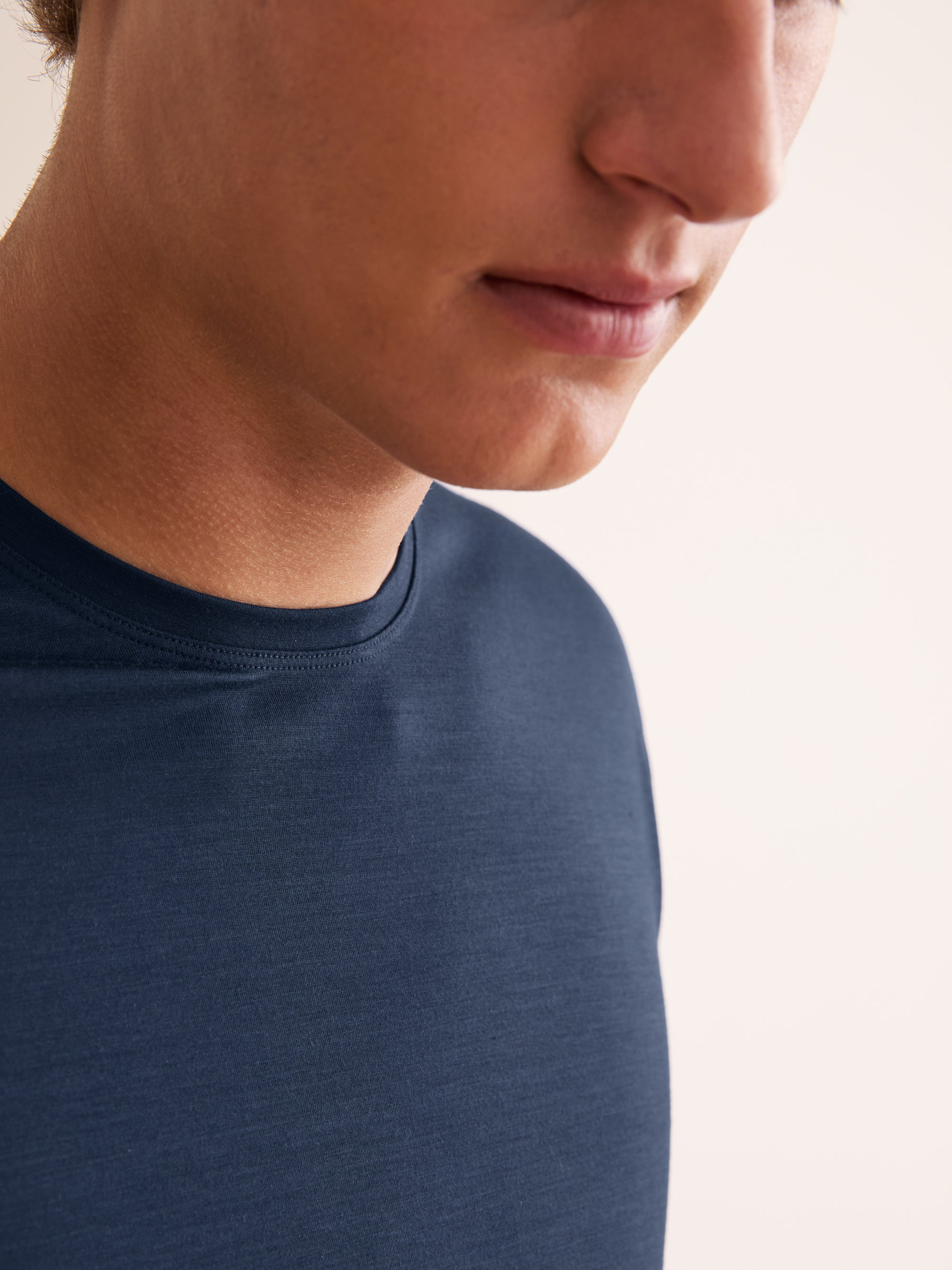 Men's T-Shirt Basel Micro Modal Stretch Navy