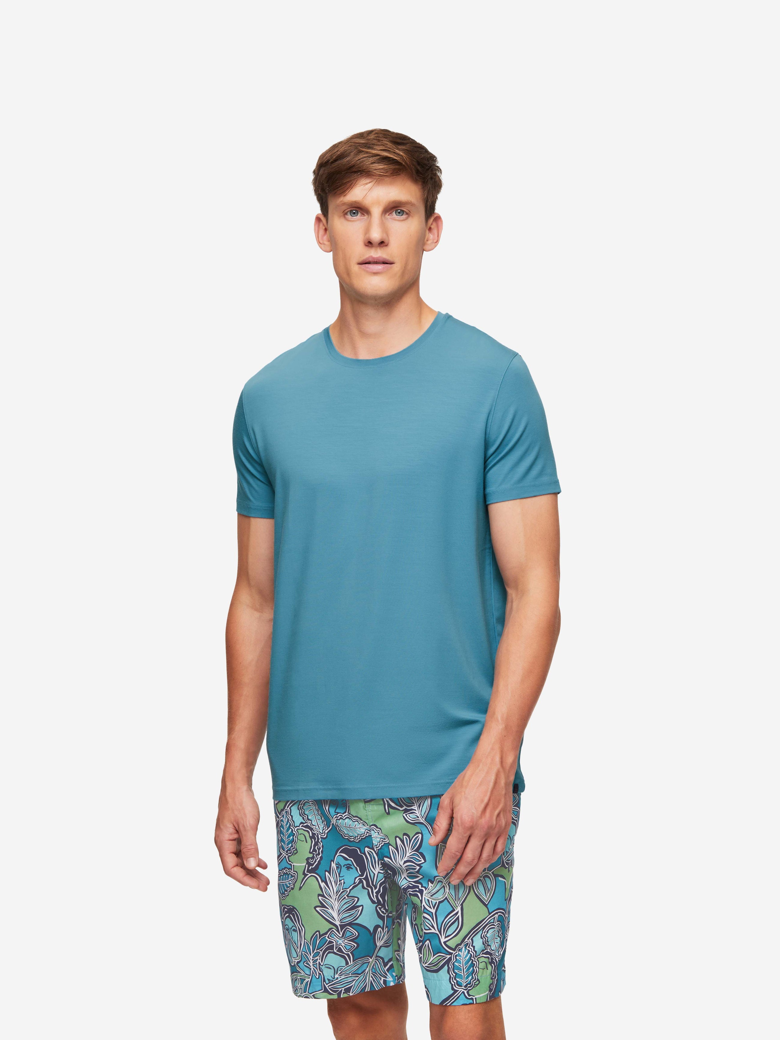 Men's T-Shirt Basel Micro Modal Stretch Harbour Blue