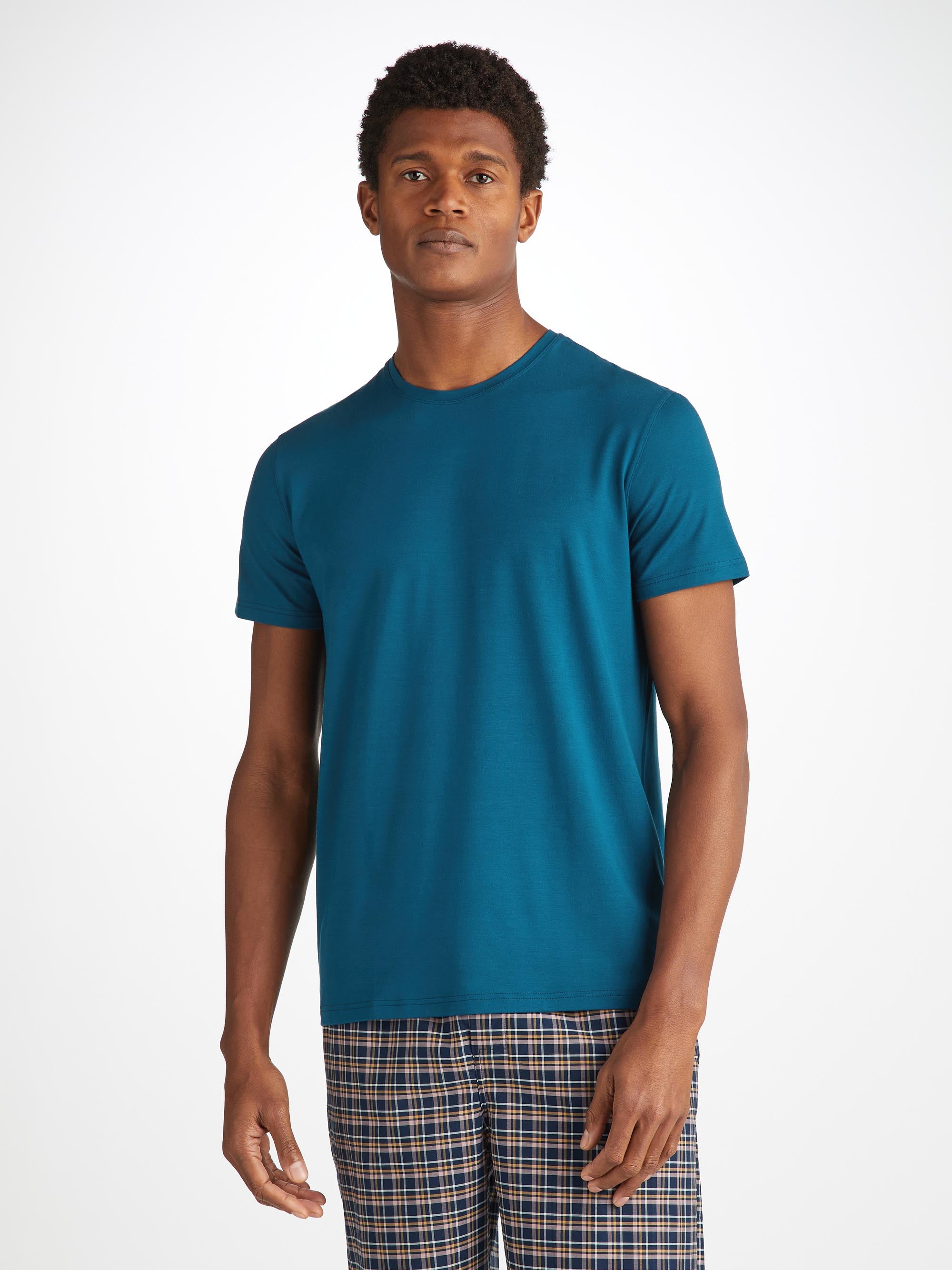Men's T-Shirt Basel Micro Modal Stretch Poseidon Blue