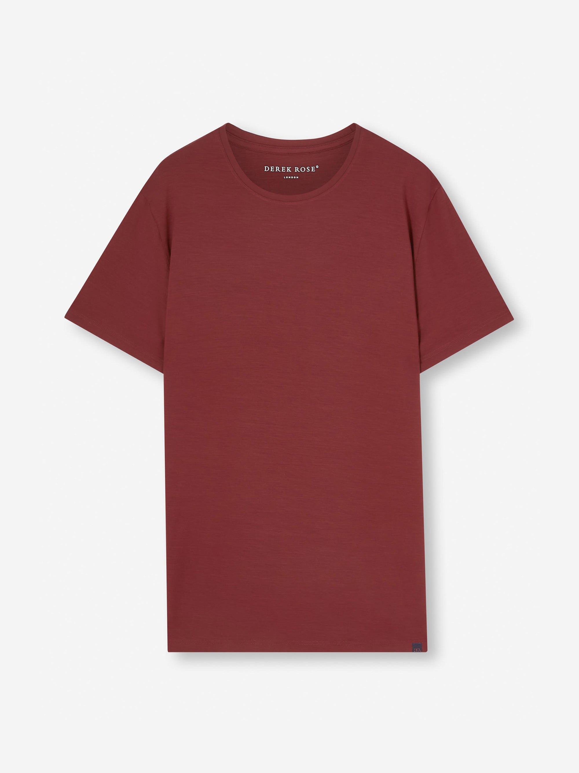 Men's T-Shirt Basel Micro Modal Stretch Burgundy
