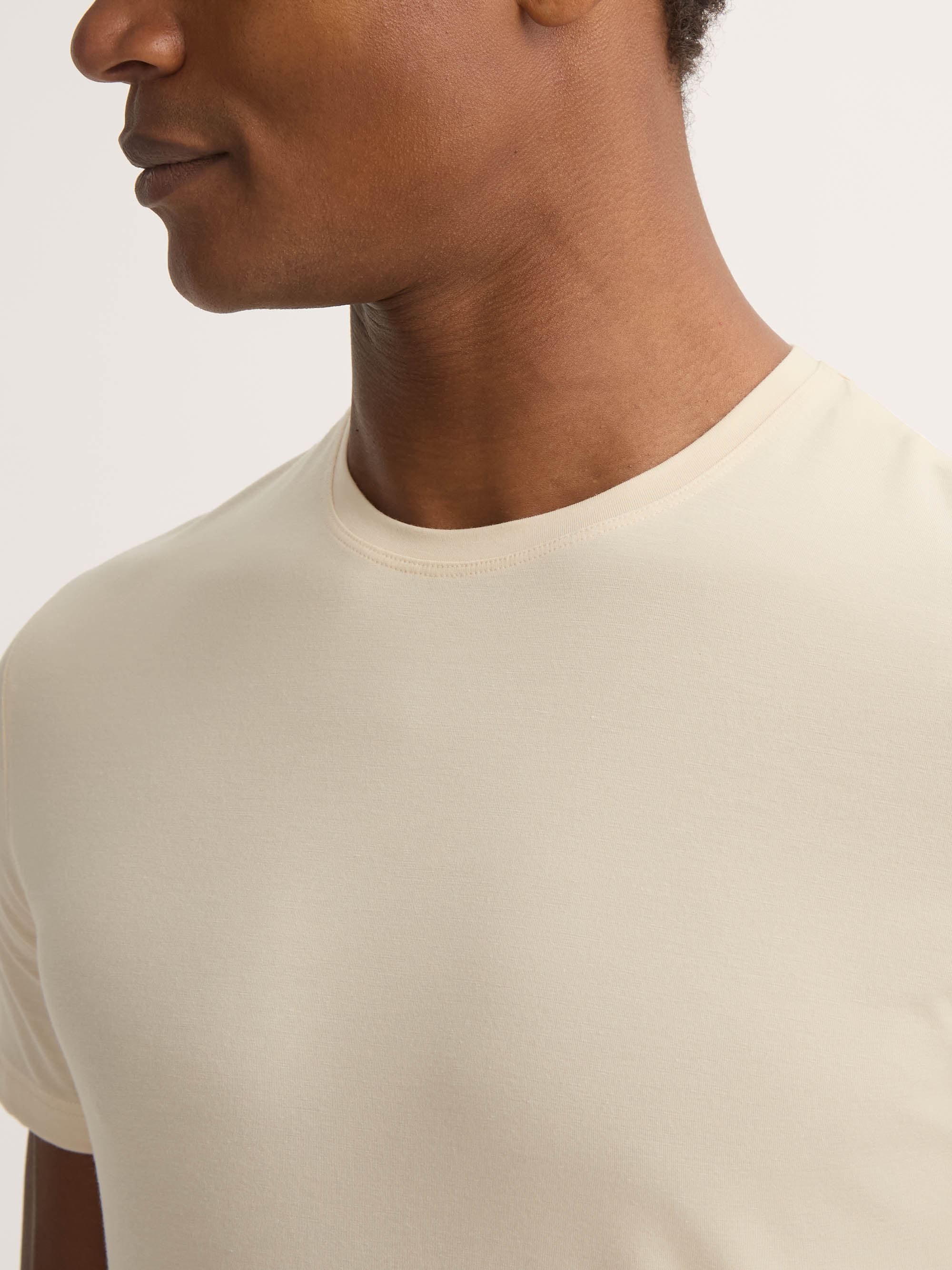 Men's T-Shirt Basel Micro Modal Stretch Ecru
