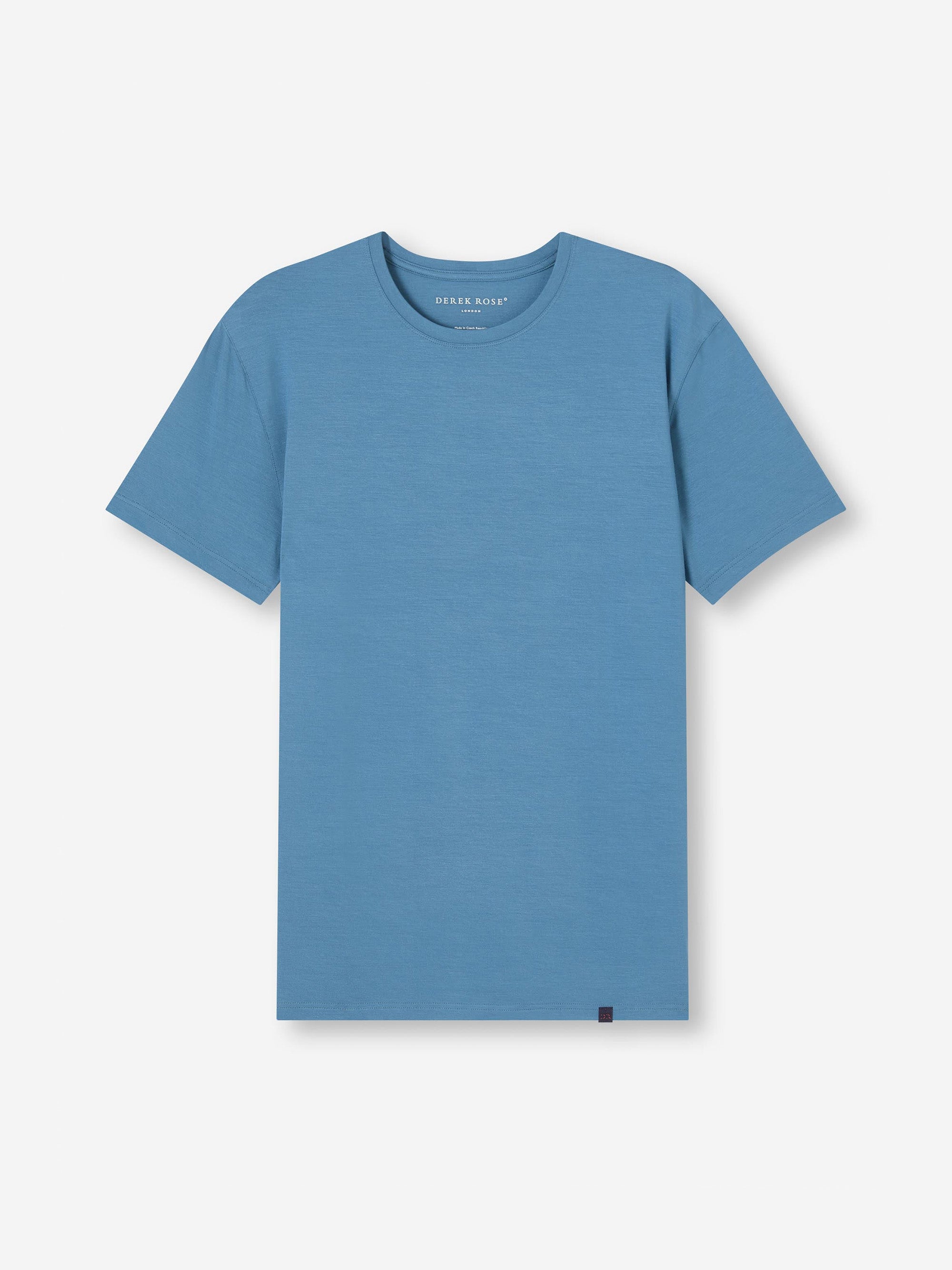 Men's T-Shirt Basel Micro Modal Stretch Steel Blue