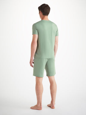 Men's Basel T-Shirt And Lounge Shorts Eucalyptus Set