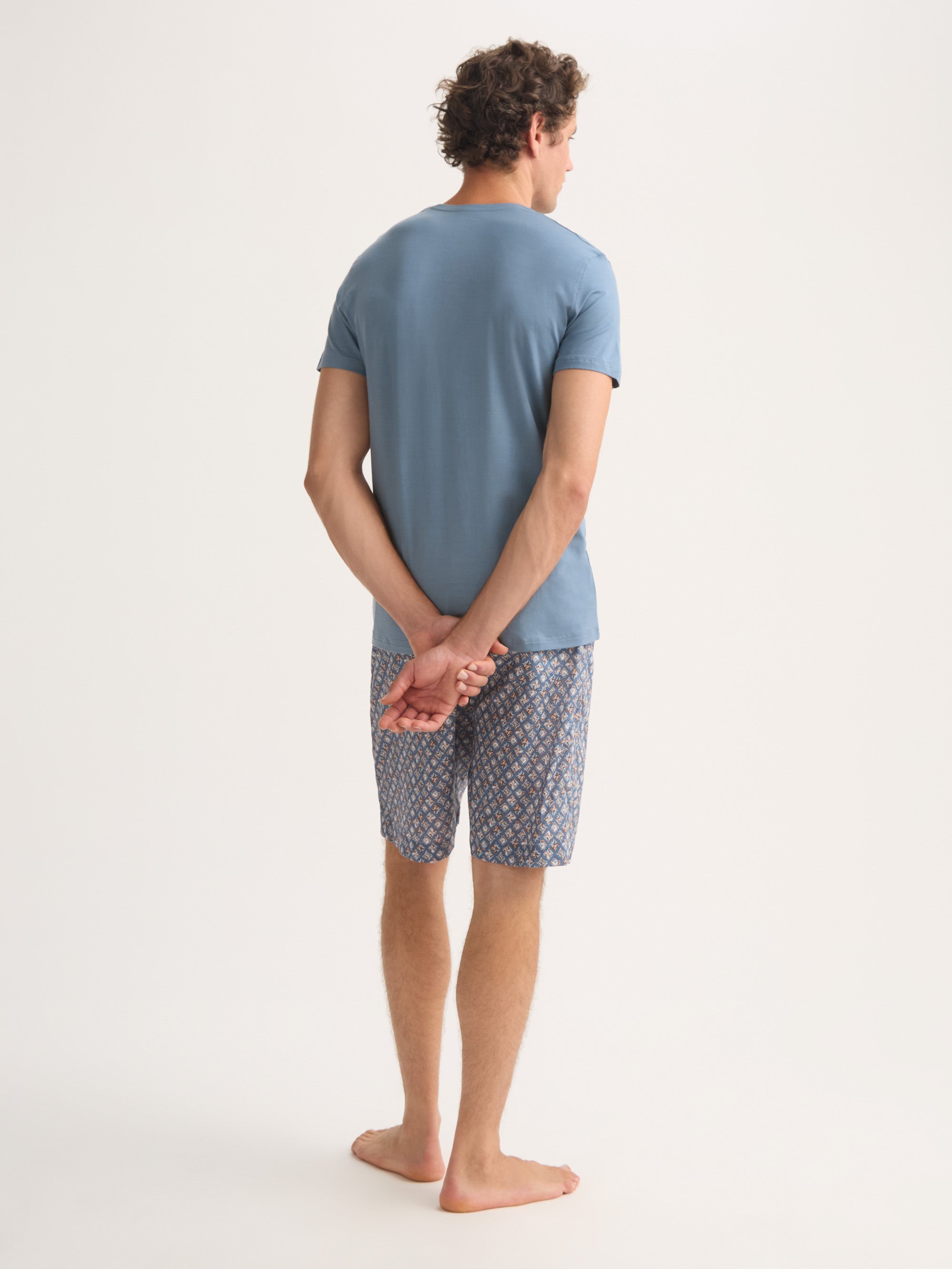 Men's T-Shirt Basel Micro Modal Stretch Storm Blue