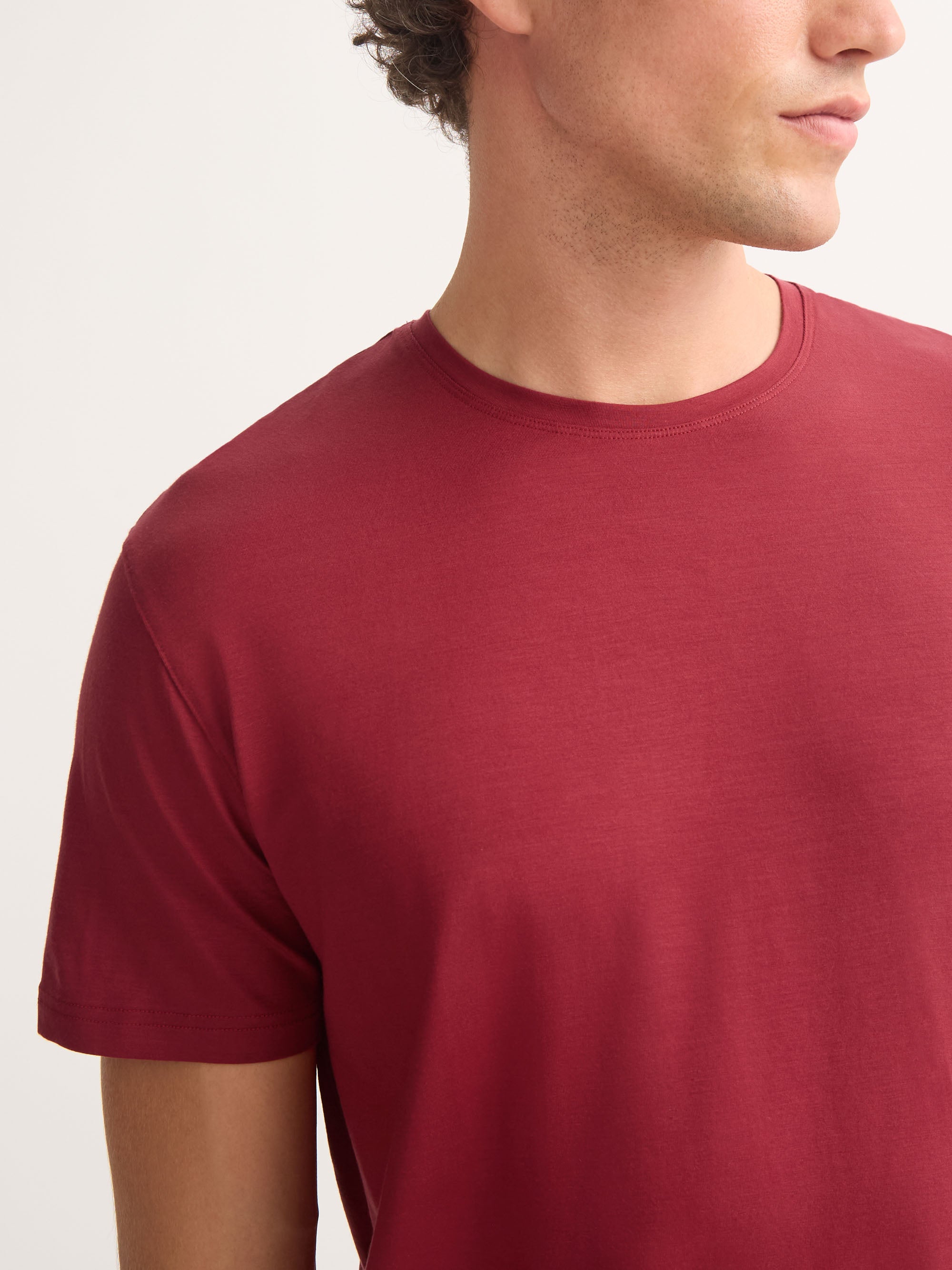 Men's T-Shirt Basel Micro Modal Stretch Rustic Red