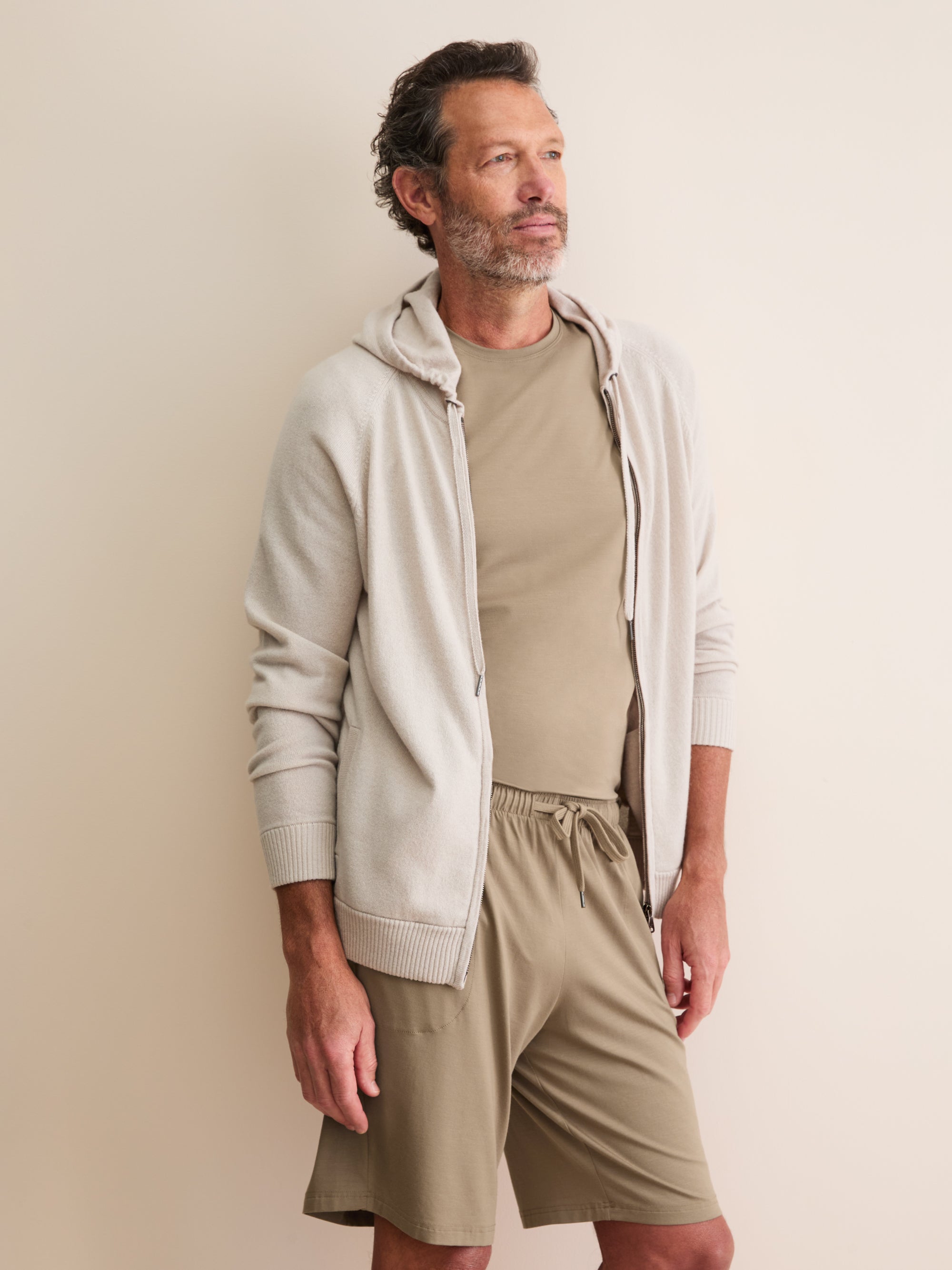 Men's T-Shirt Basel Micro Modal Stretch Taupe