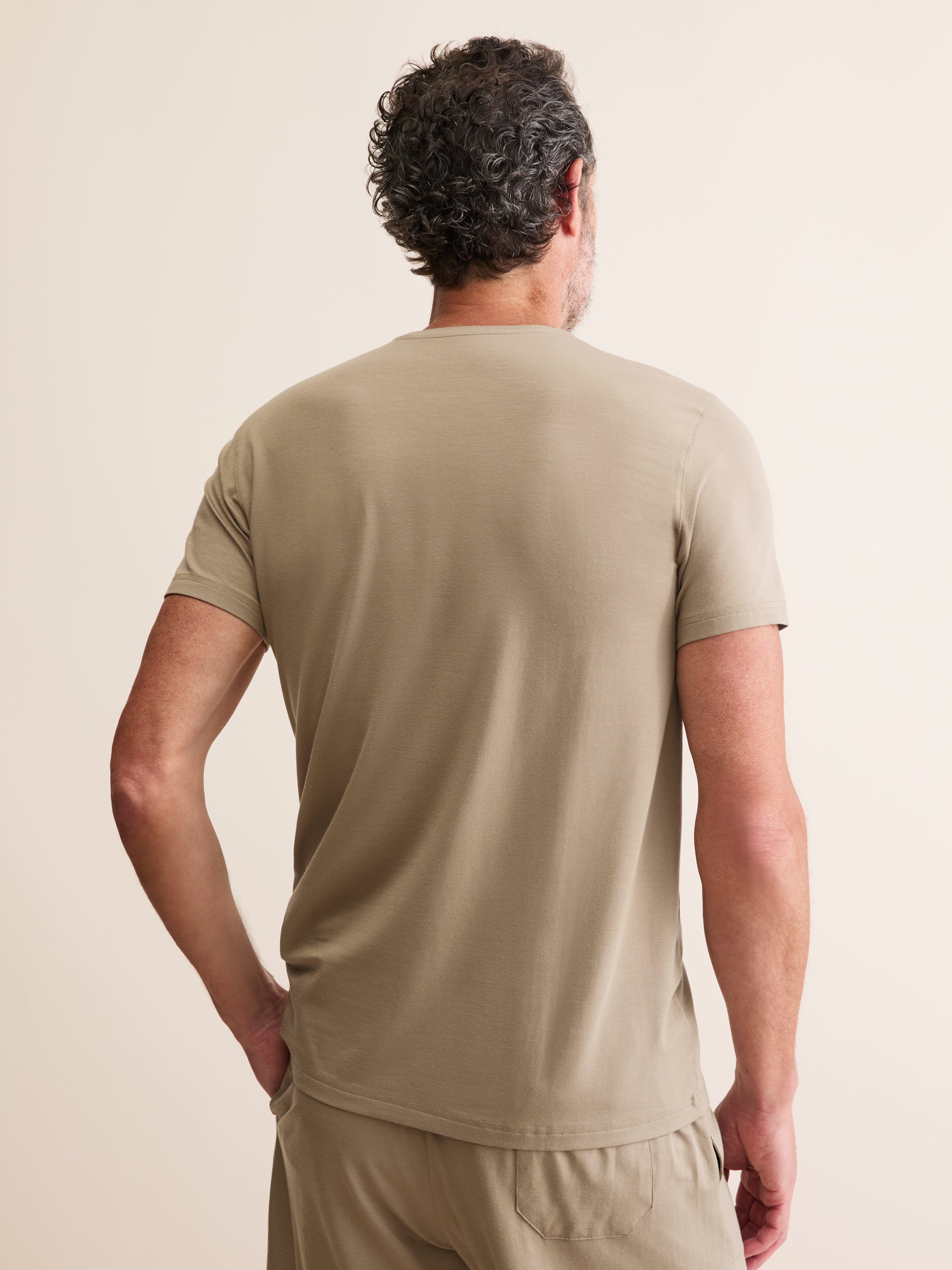 Men's T-Shirt Basel Micro Modal Stretch Taupe