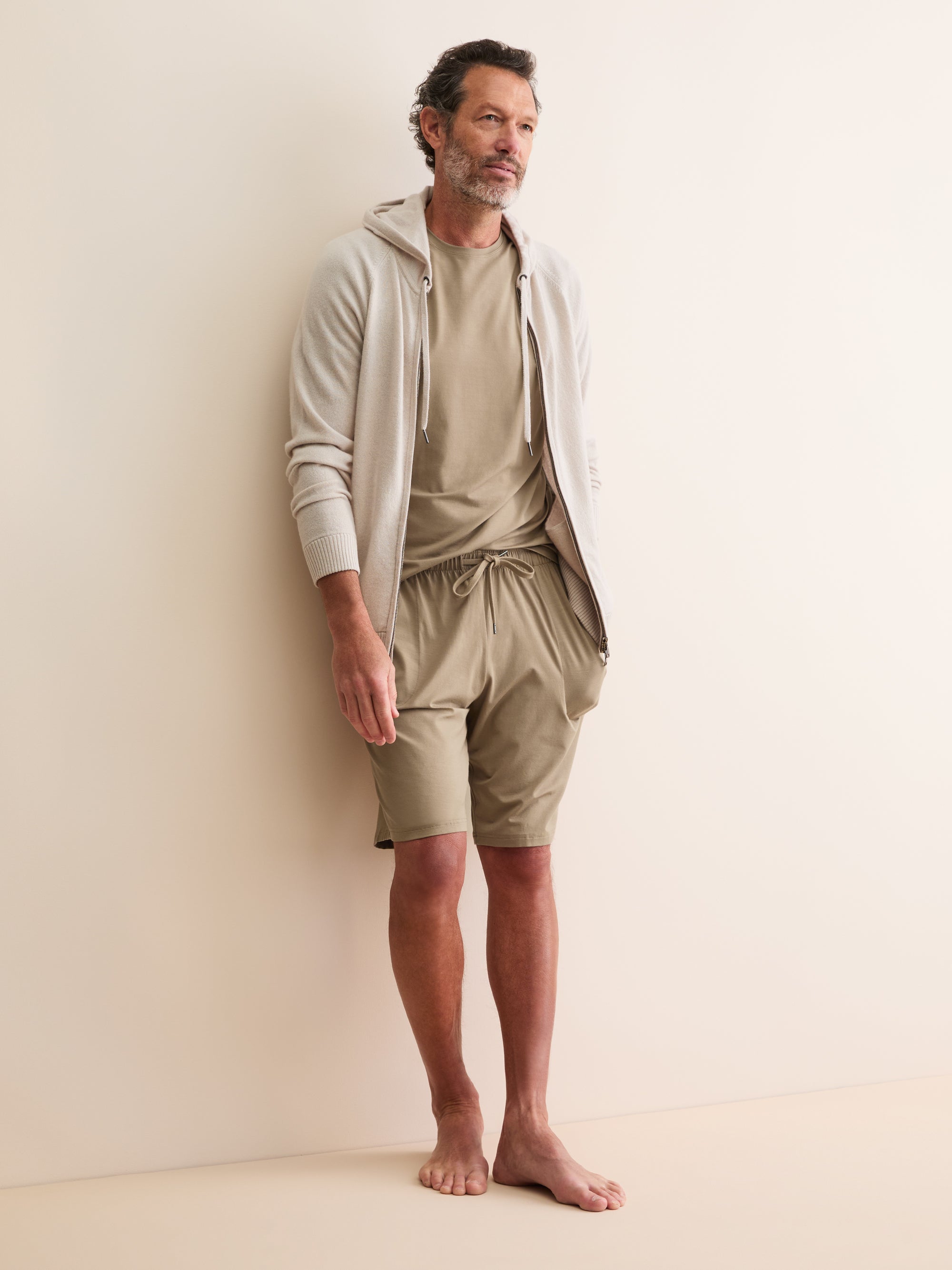 Men's T-Shirt Basel Micro Modal Stretch Taupe