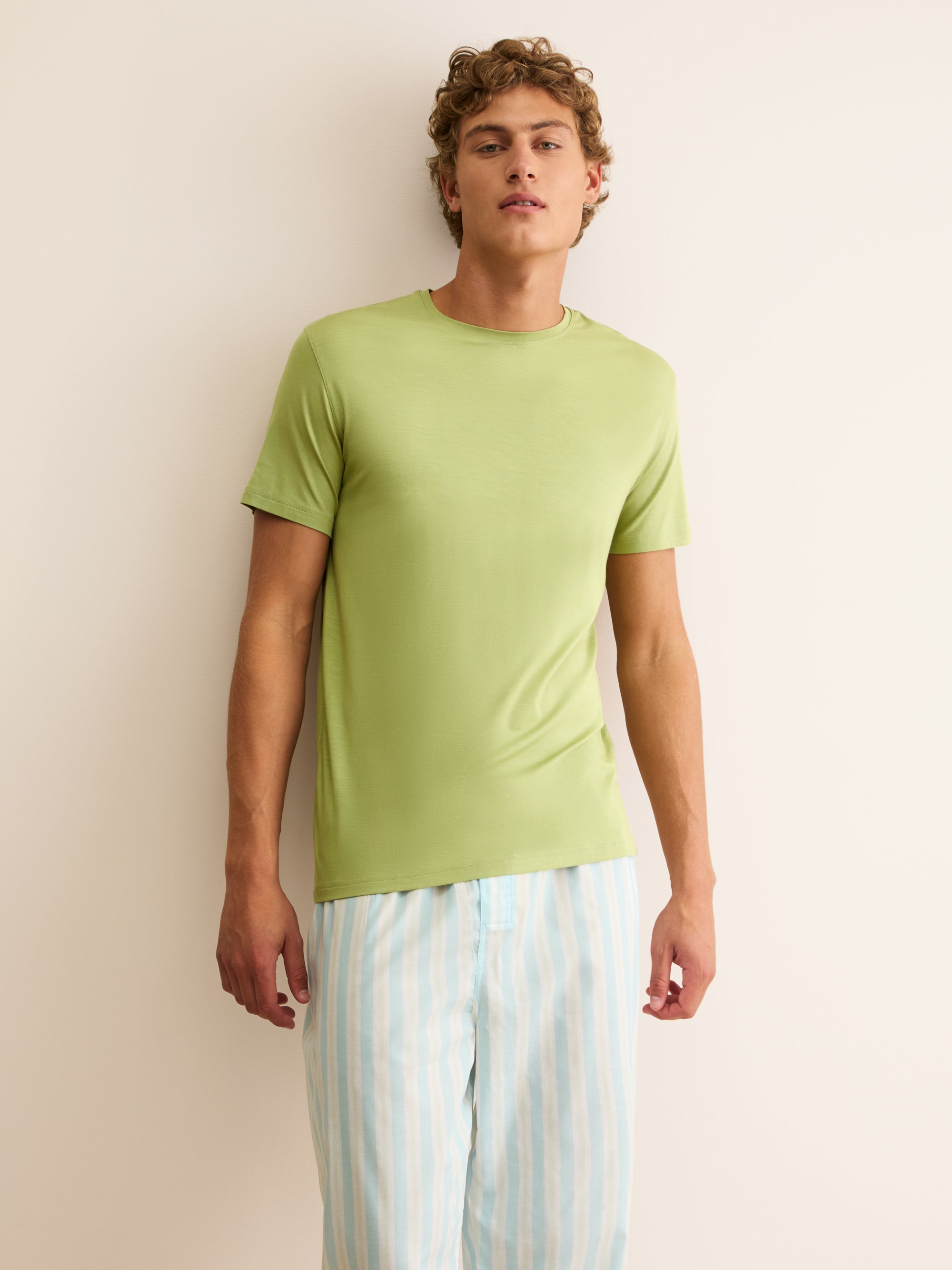 Men's T-Shirt Basel Micro Modal Stretch Pear Green