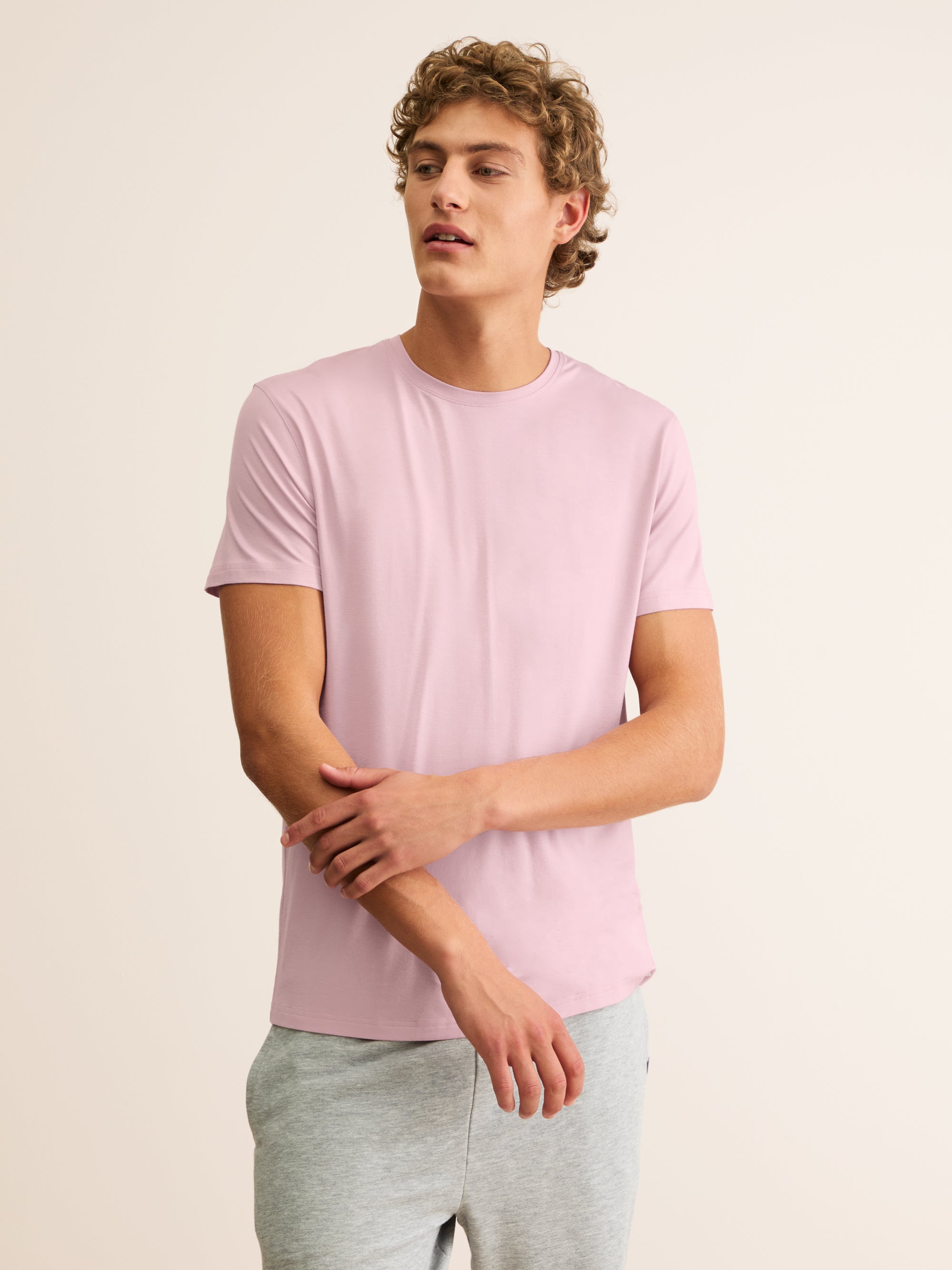 Men's T-Shirt Basel Micro Modal Stretch Pink