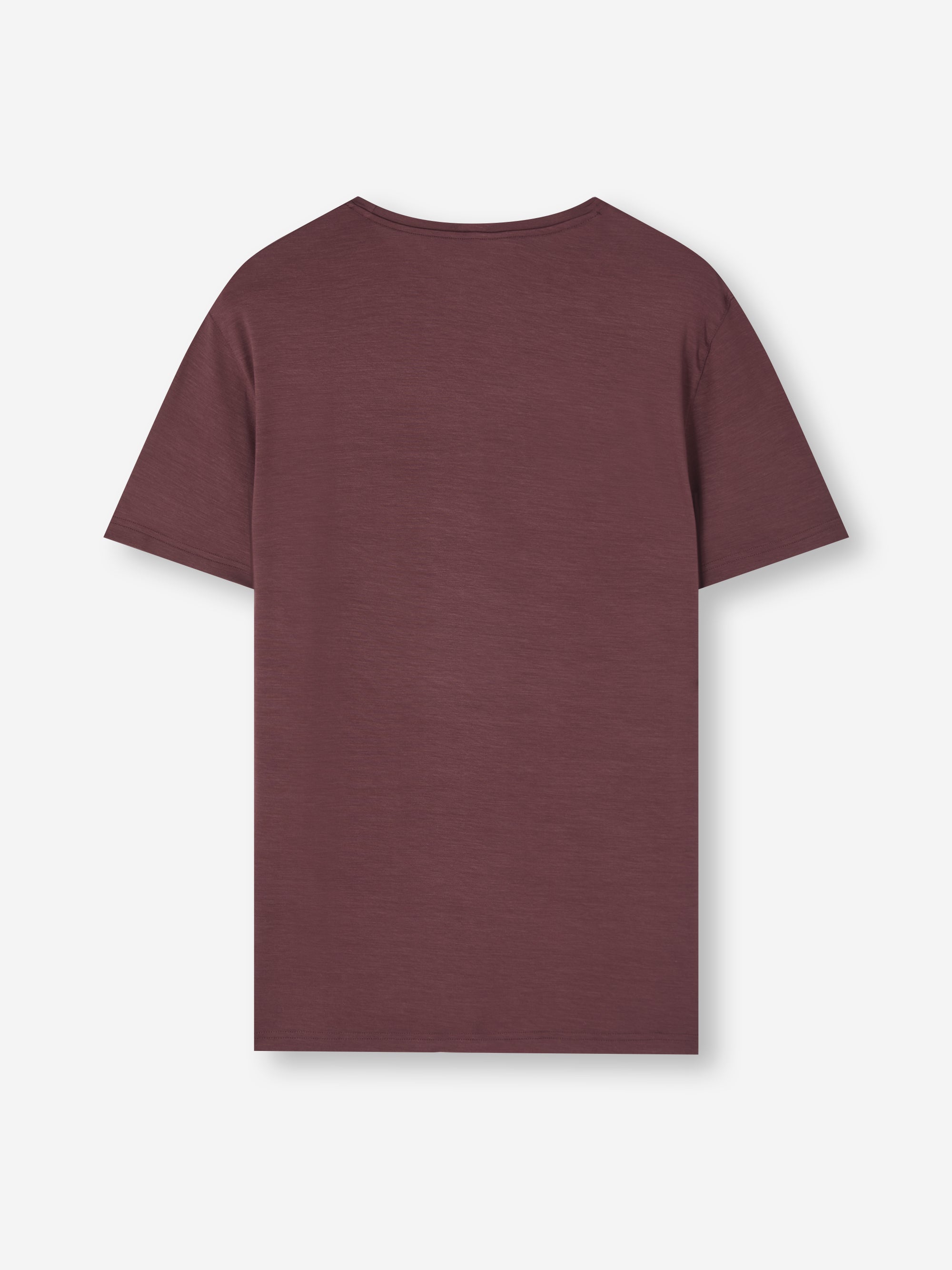 Men's T-Shirt Basel Micro Modal Stretch Mahogany Brown