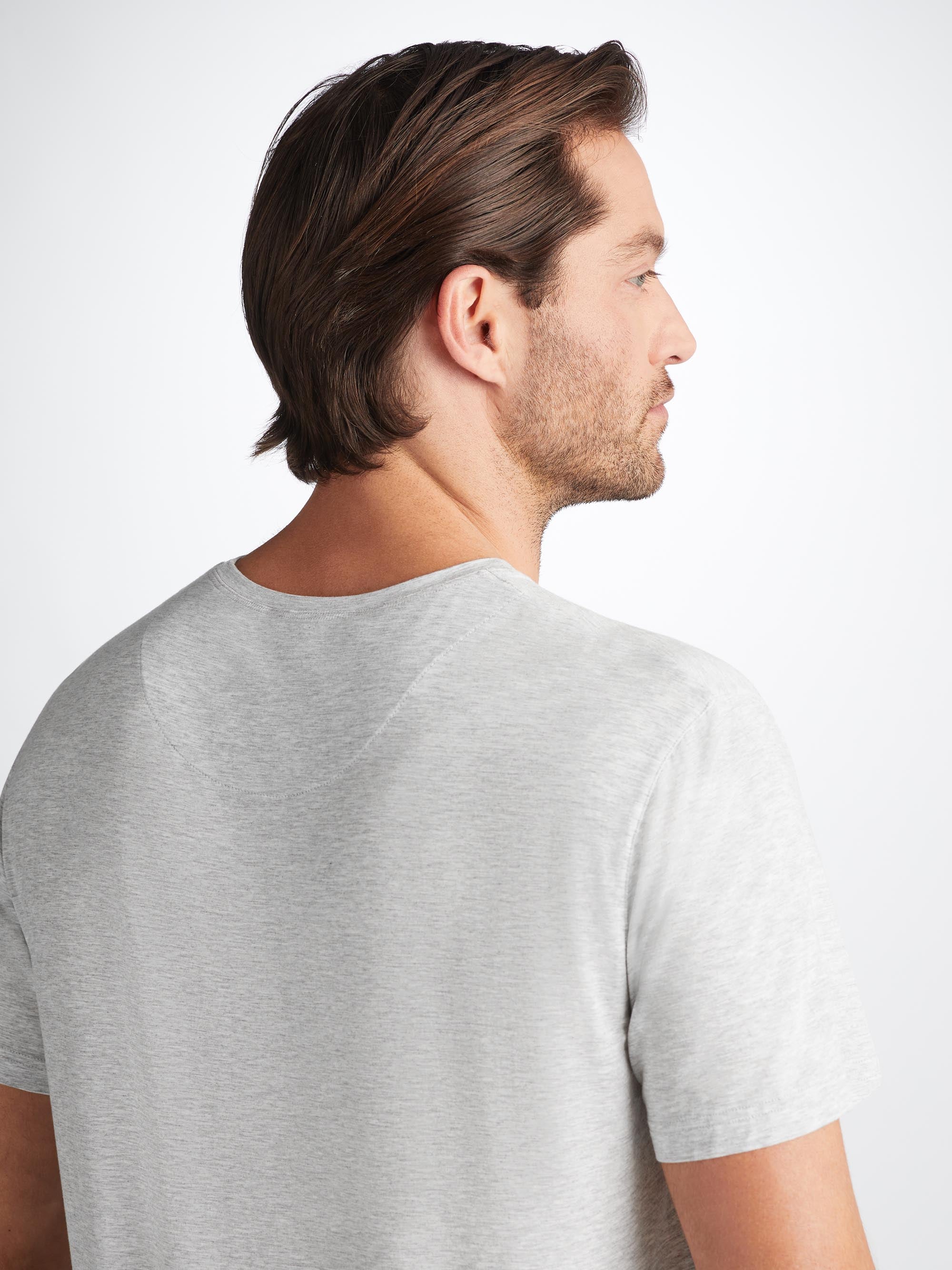 Men's T-Shirt Ethan Micro Modal Stretch Silver Marl