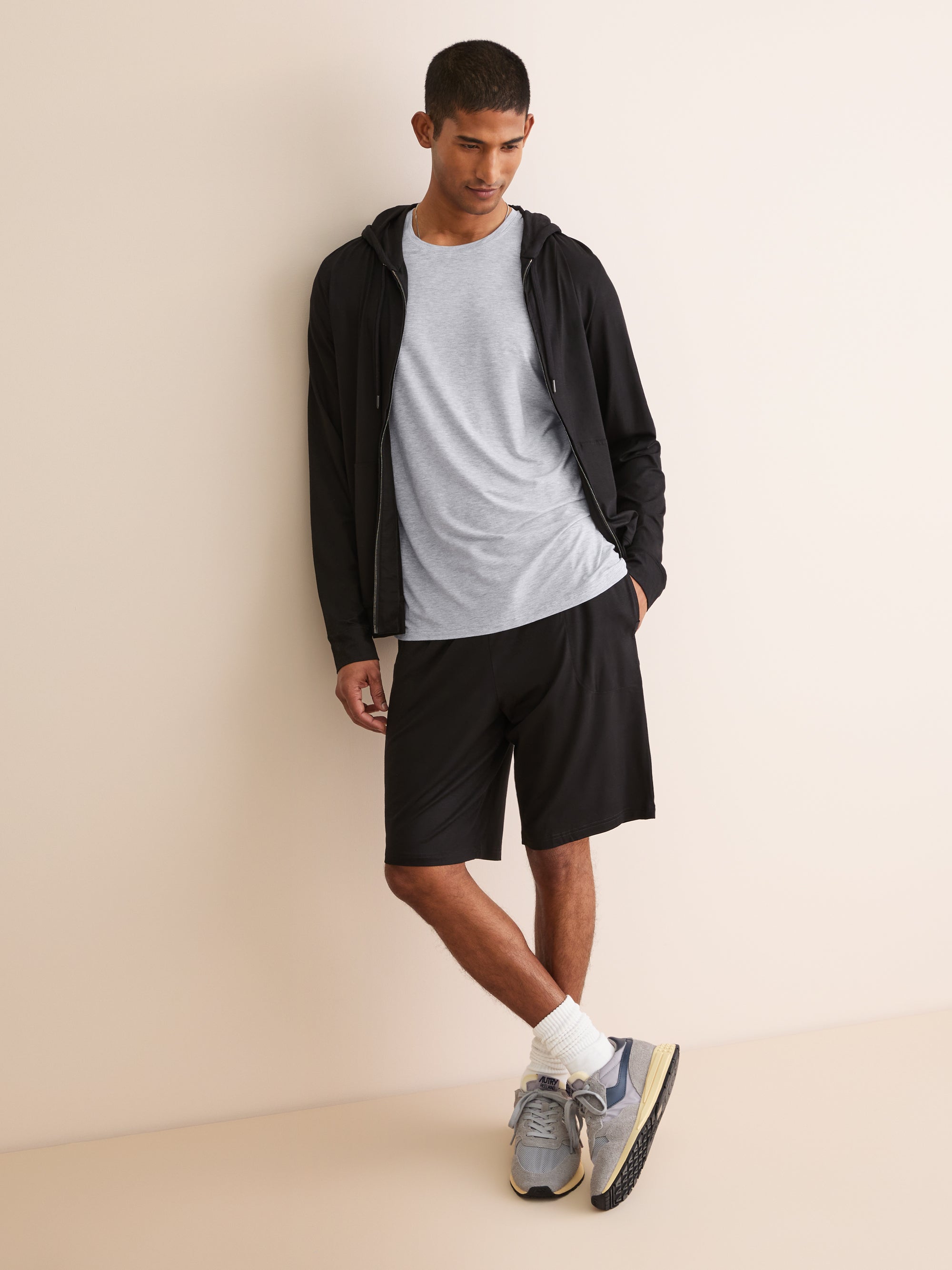 Men's T-Shirt Ethan Micro Modal Stretch Silver Marl
