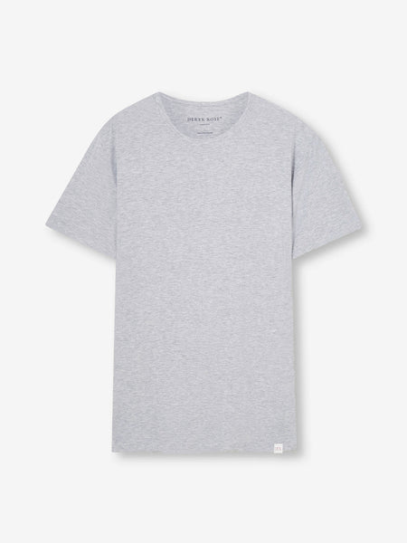 Men's T-Shirt Ethan Micro Modal Stretch Silver Marl | Derek Rose
