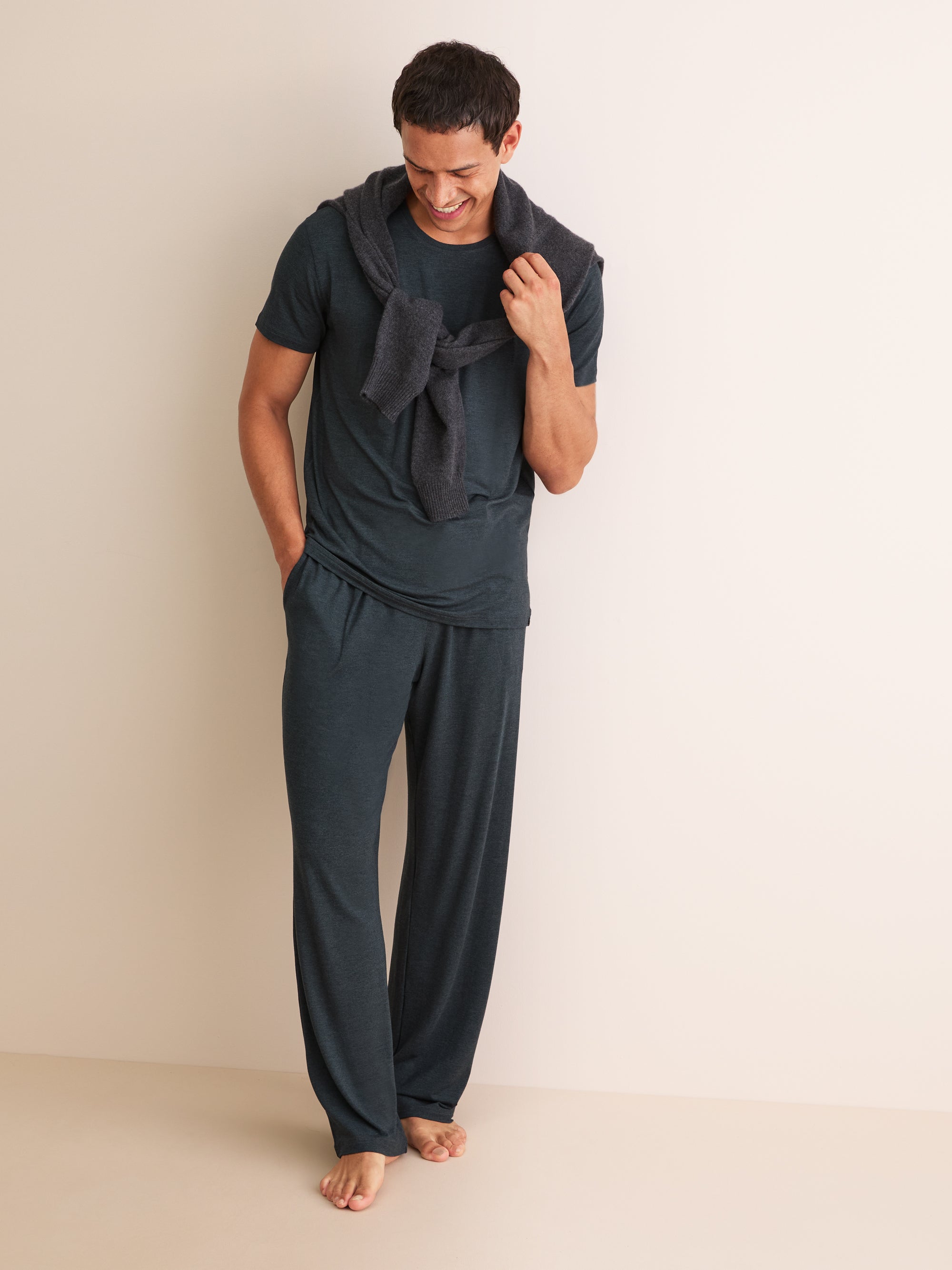 Men's T-Shirt Marlowe Micro Modal Stretch Anthracite Marl