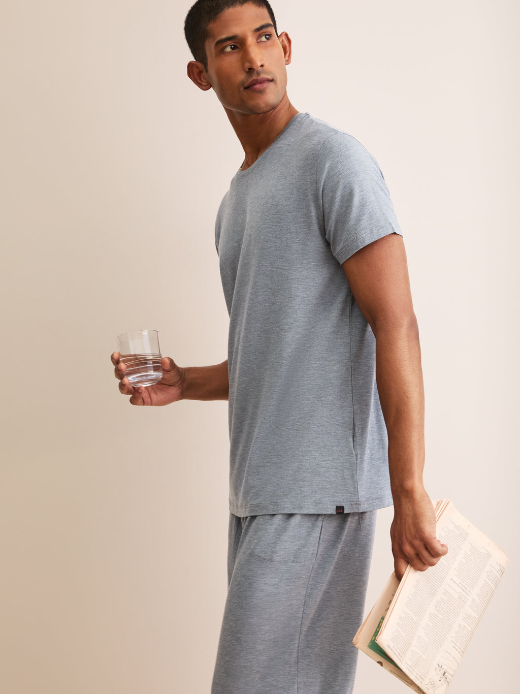 T Shirt Marlowe Micro Modal Stretch Charcoal Marl