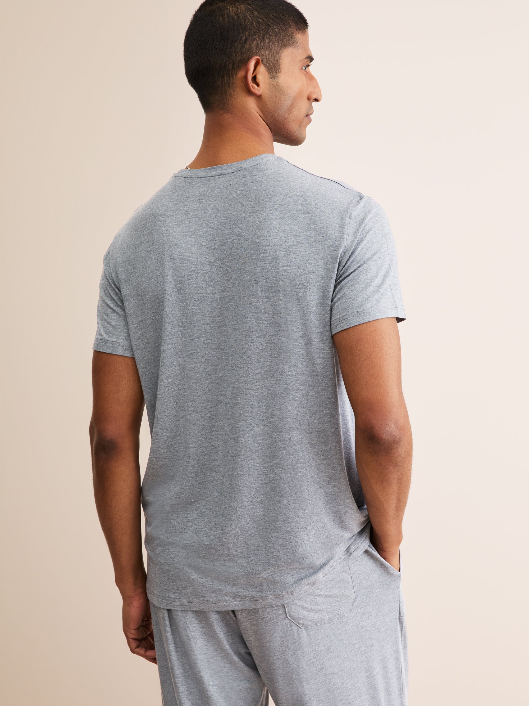 Men's T-Shirt Marlowe Micro Modal Stretch Charcoal Marl