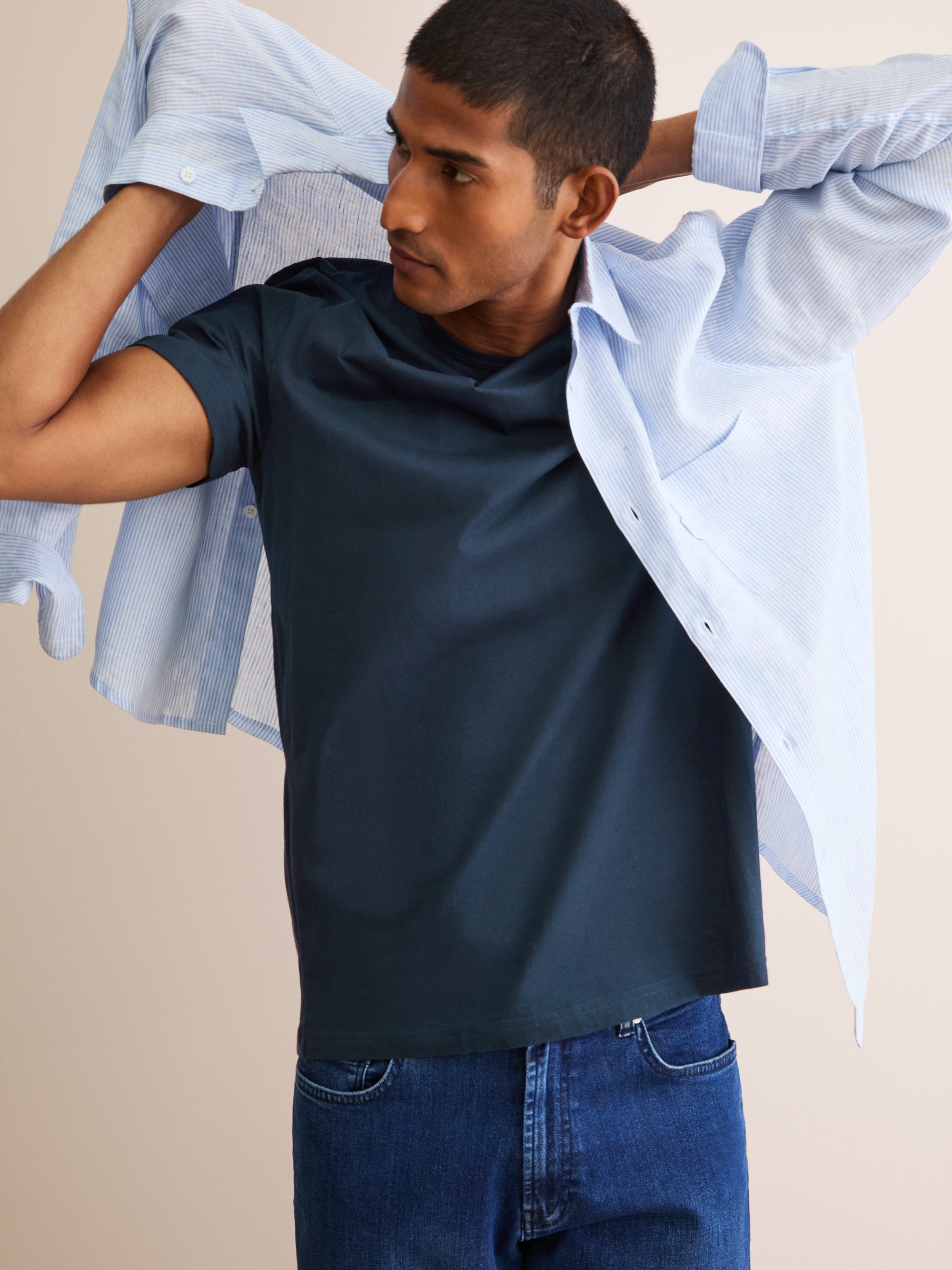 Men's T-Shirt Riley Pima Cotton Navy