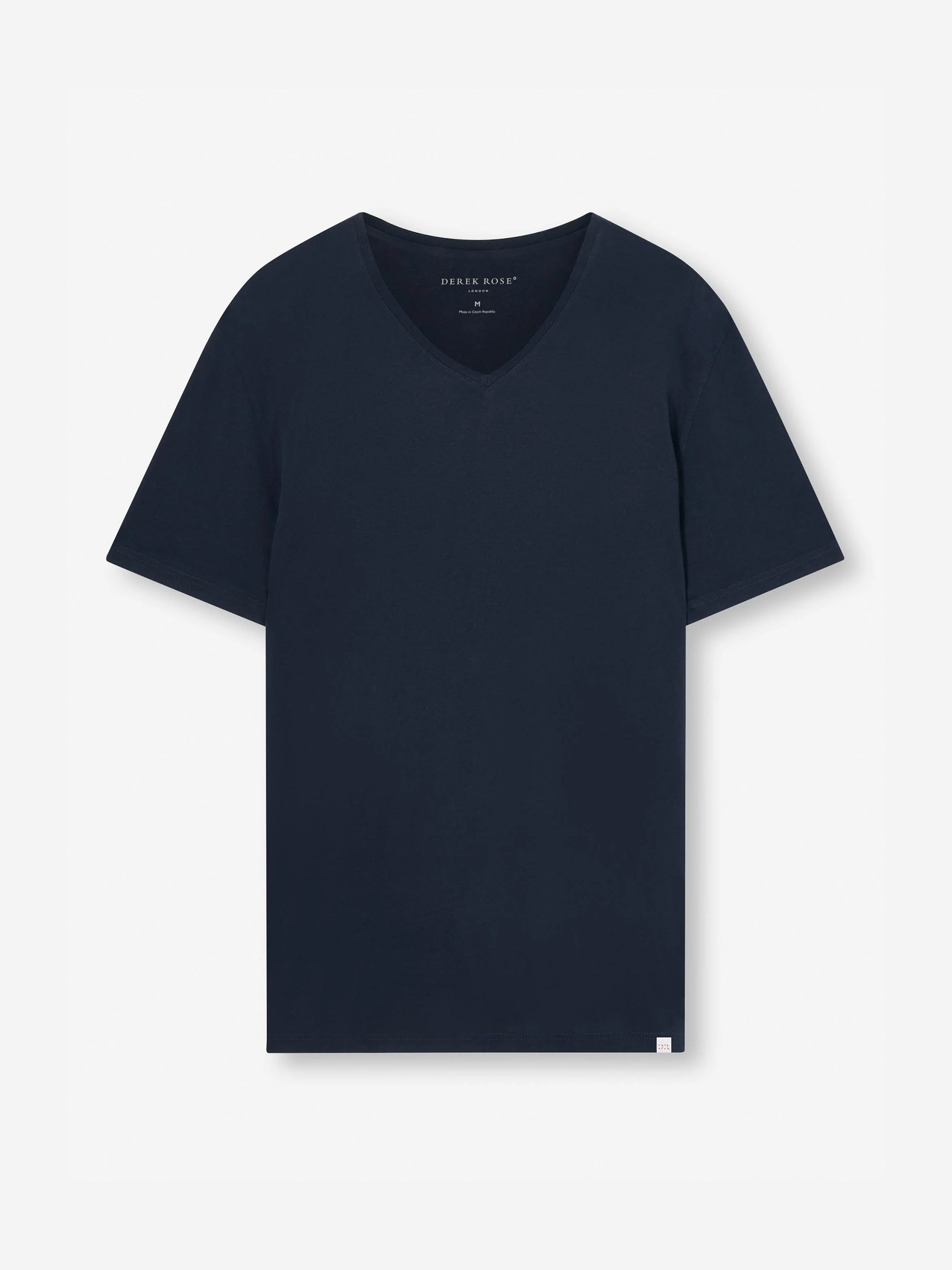 Men's V-Neck T-Shirt Riley Pima Cotton Navy