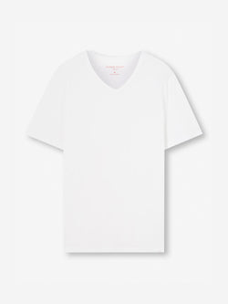 Men's V-Neck T-Shirt Riley Pima Cotton White