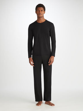 Men's Long Sleeve T-Shirt Basel Micro Modal Stretch Black