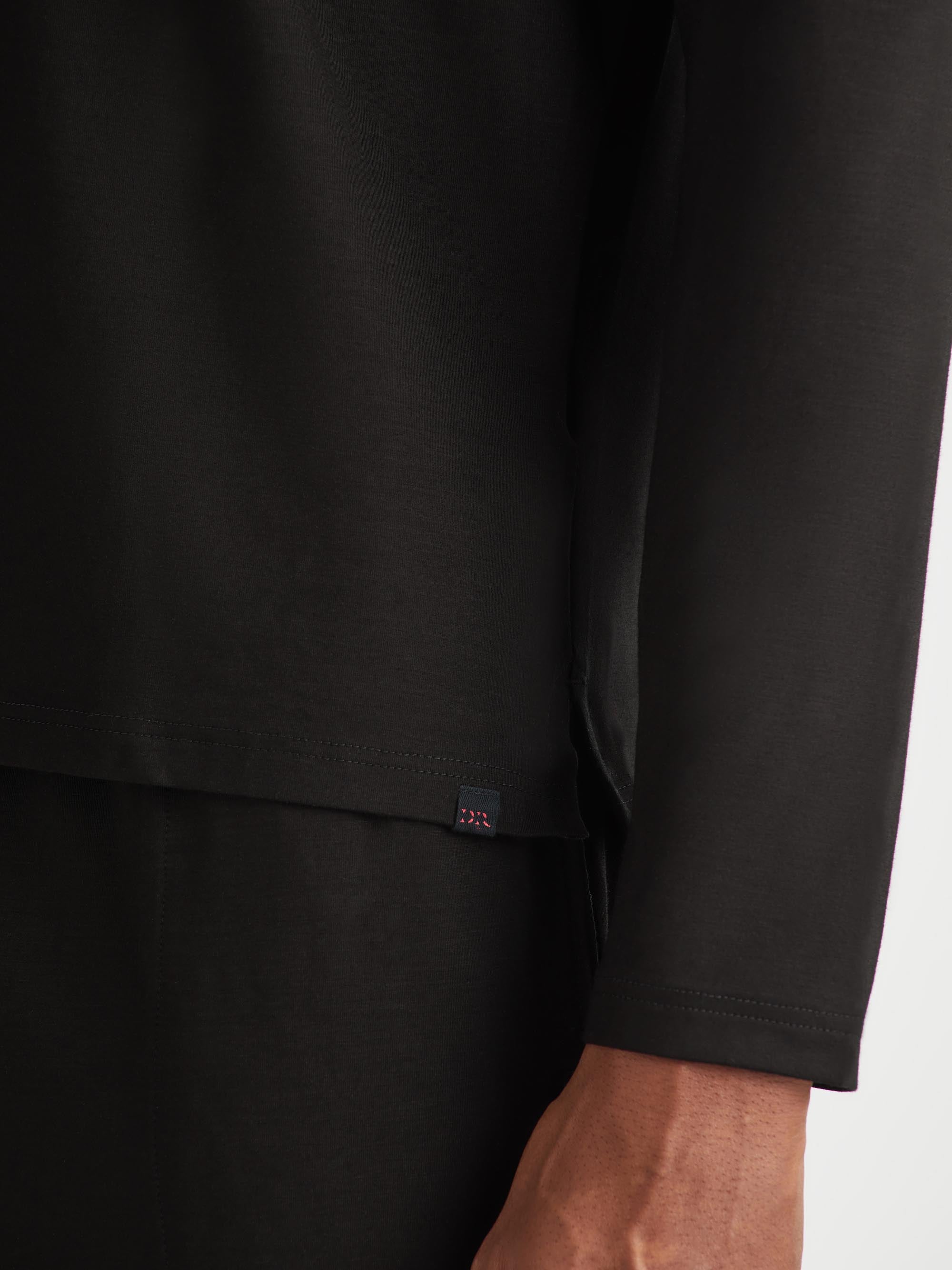 Men's Long Sleeve T-Shirt Basel Micro Modal Stretch Black