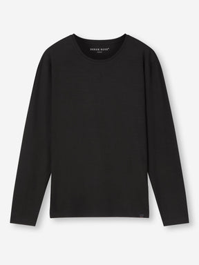 Men's Long Sleeve T-Shirt Basel Micro Modal Stretch Black