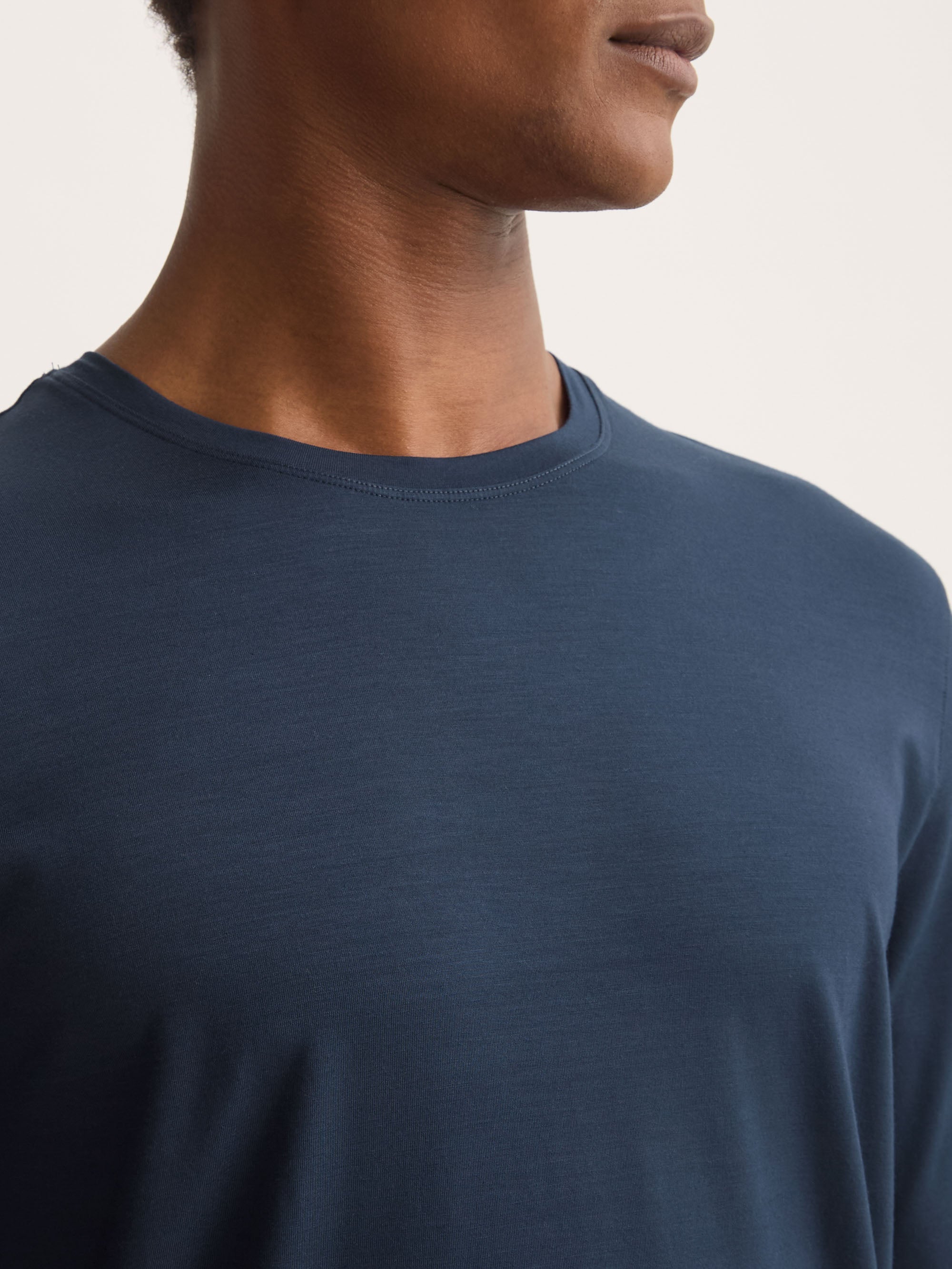 Men's Long Sleeve T-Shirt Basel Micro Modal Stretch Navy