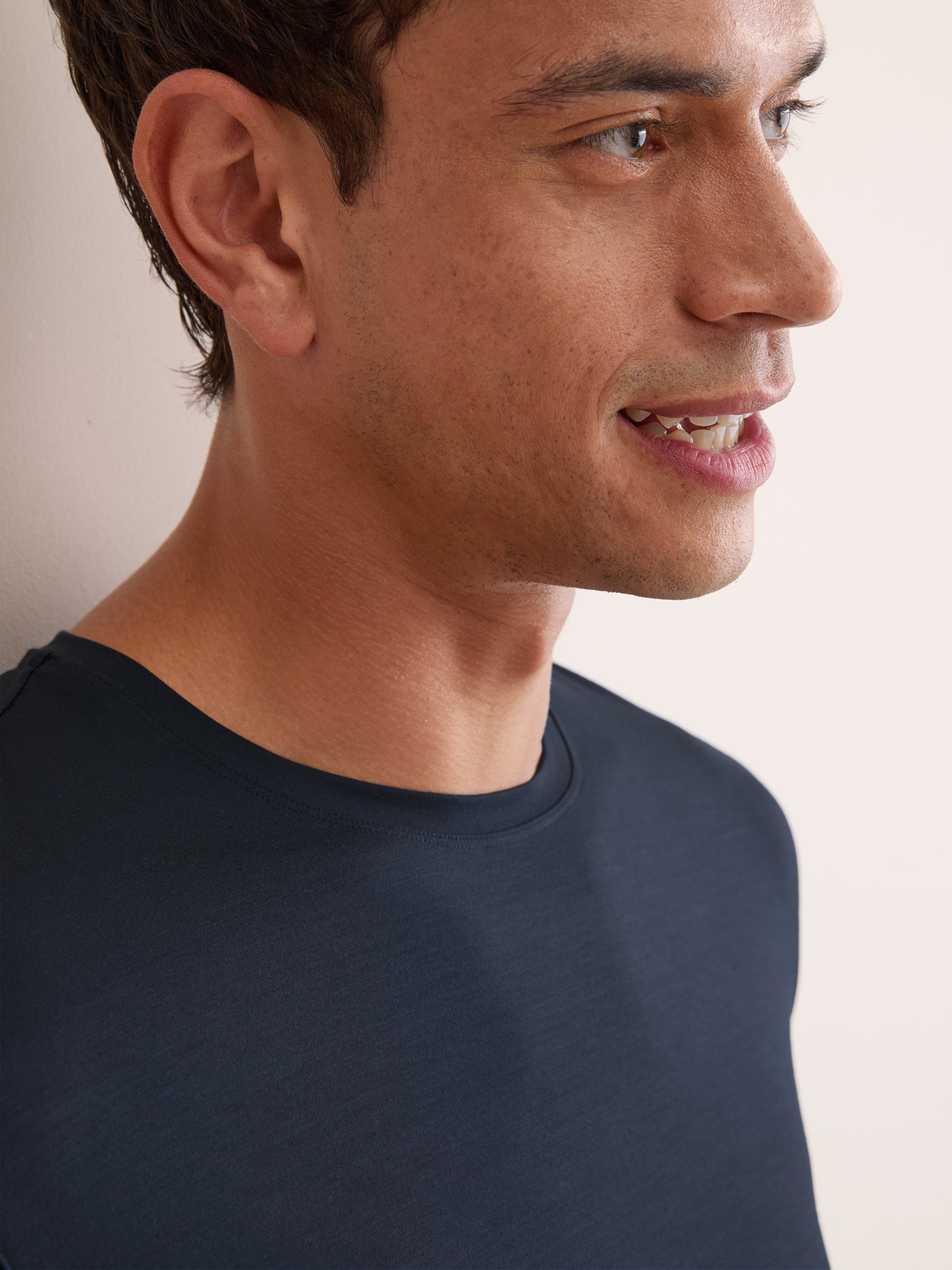 Men's Long Sleeve T-Shirt Basel Micro Modal Stretch Navy