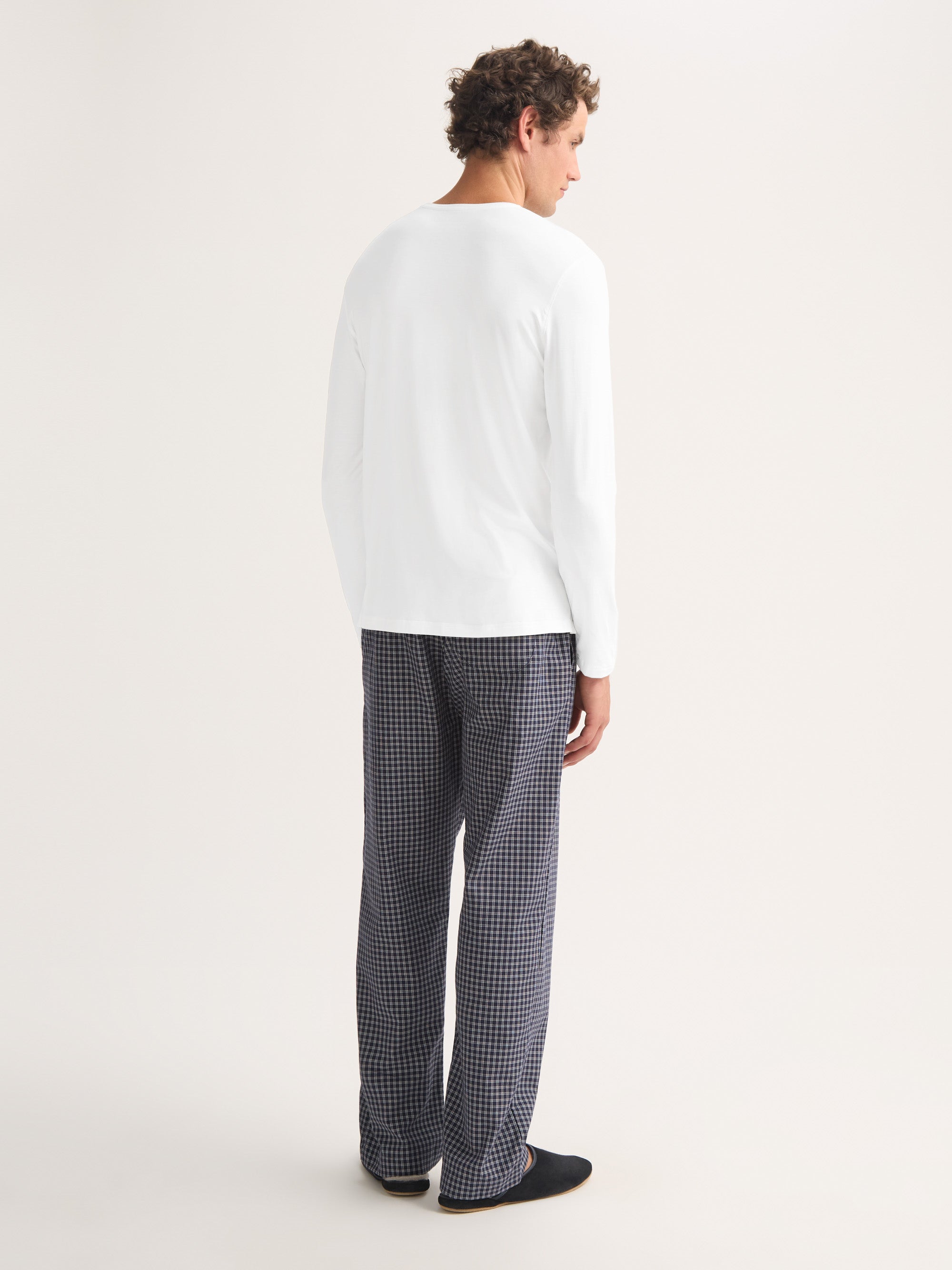 Men's Long Sleeve T-Shirt Basel Micro Modal Stretch White