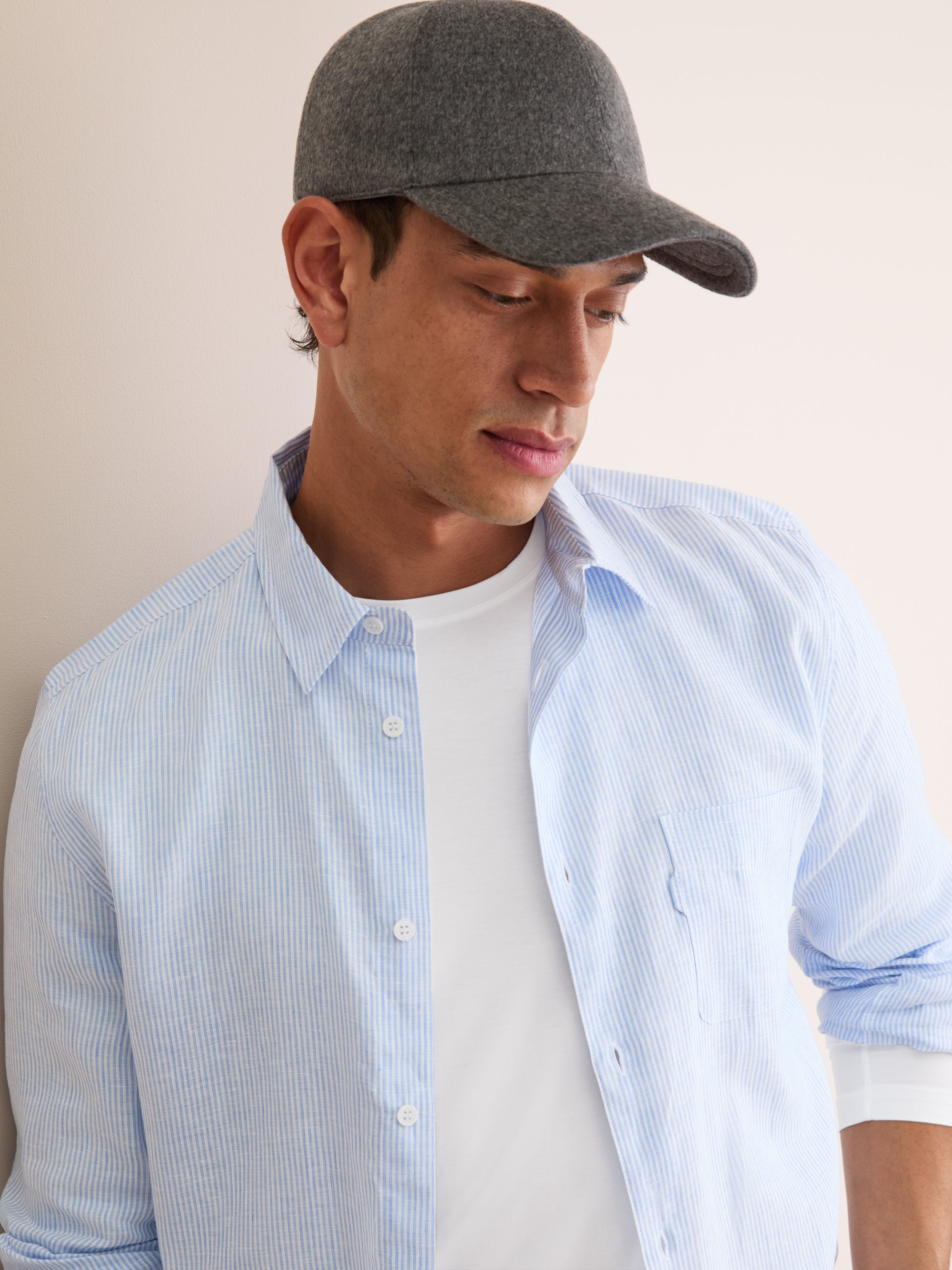 Men's Basel Micro Modal Long Sleeve T-Shirt White | Derek Rose
