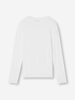 Men's Long Sleeve T-Shirt Basel Micro Modal Stretch White