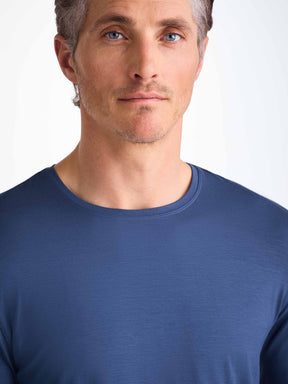 Men's Long Sleeve T-Shirt Basel Micro Modal Stretch Sapphire