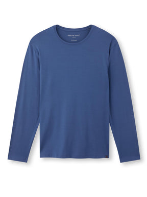 Men's Long Sleeve T-Shirt Basel Micro Modal Stretch Sapphire