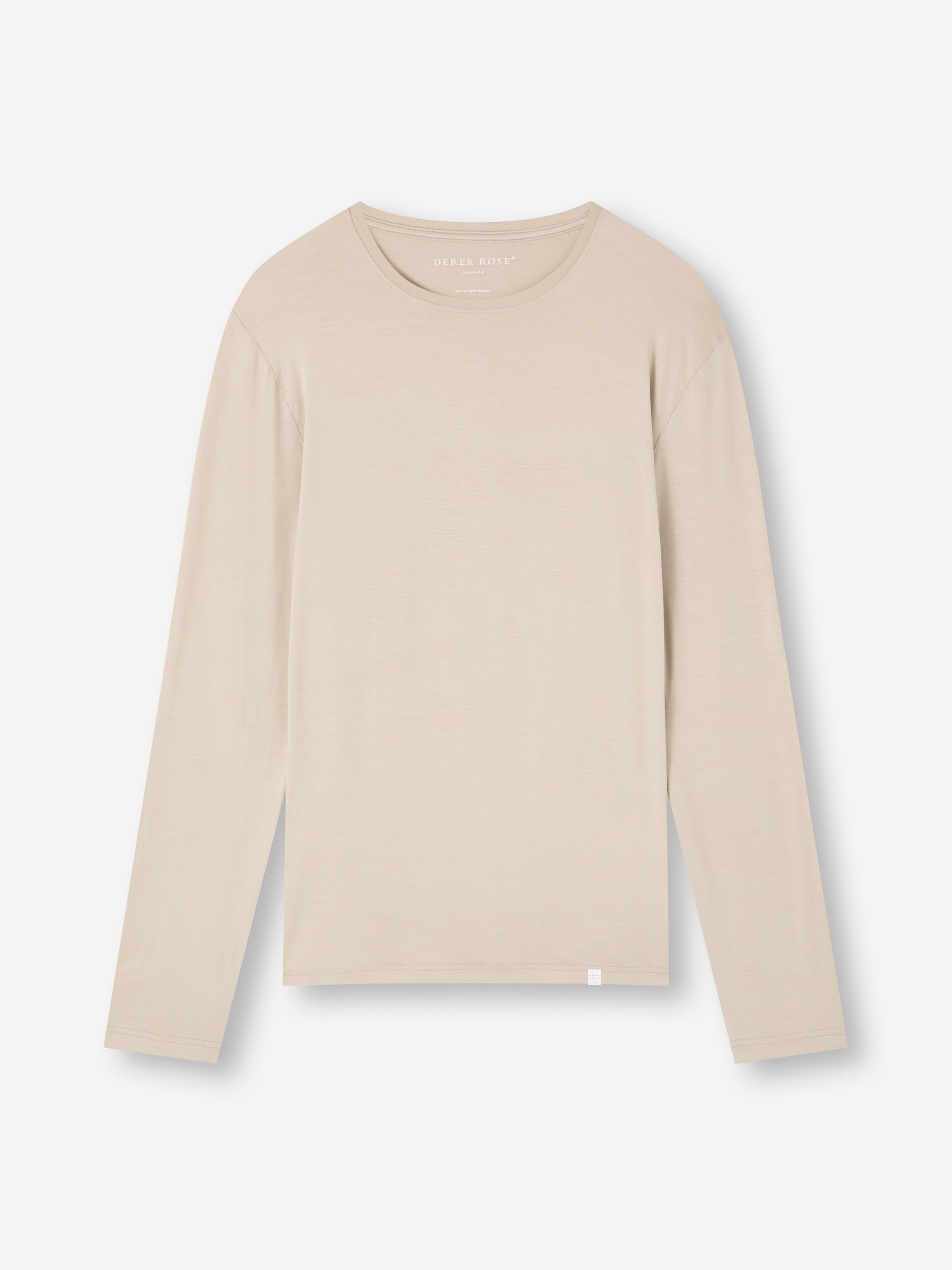 Men's Long Sleeve T-Shirt Basel Micro Modal Stretch Light Stone