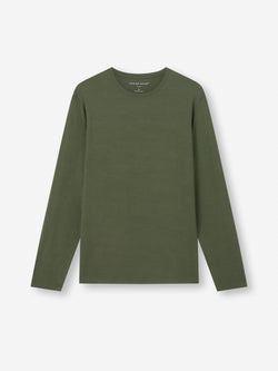 Men's Long Sleeve T-Shirt Basel Micro Modal Stretch Evergreen