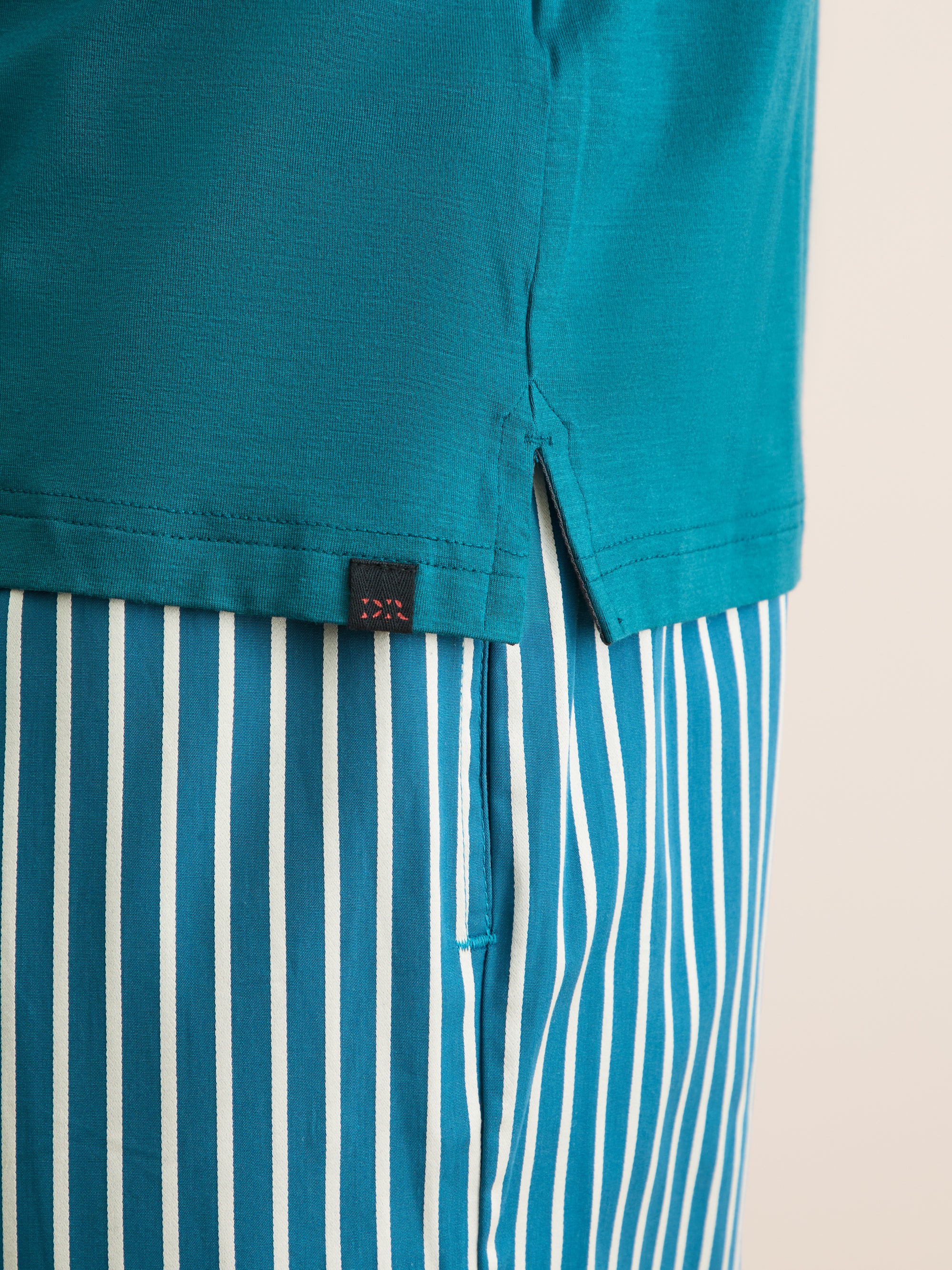 Men's Long Sleeve T-Shirt Basel Micro Modal Stretch Teal