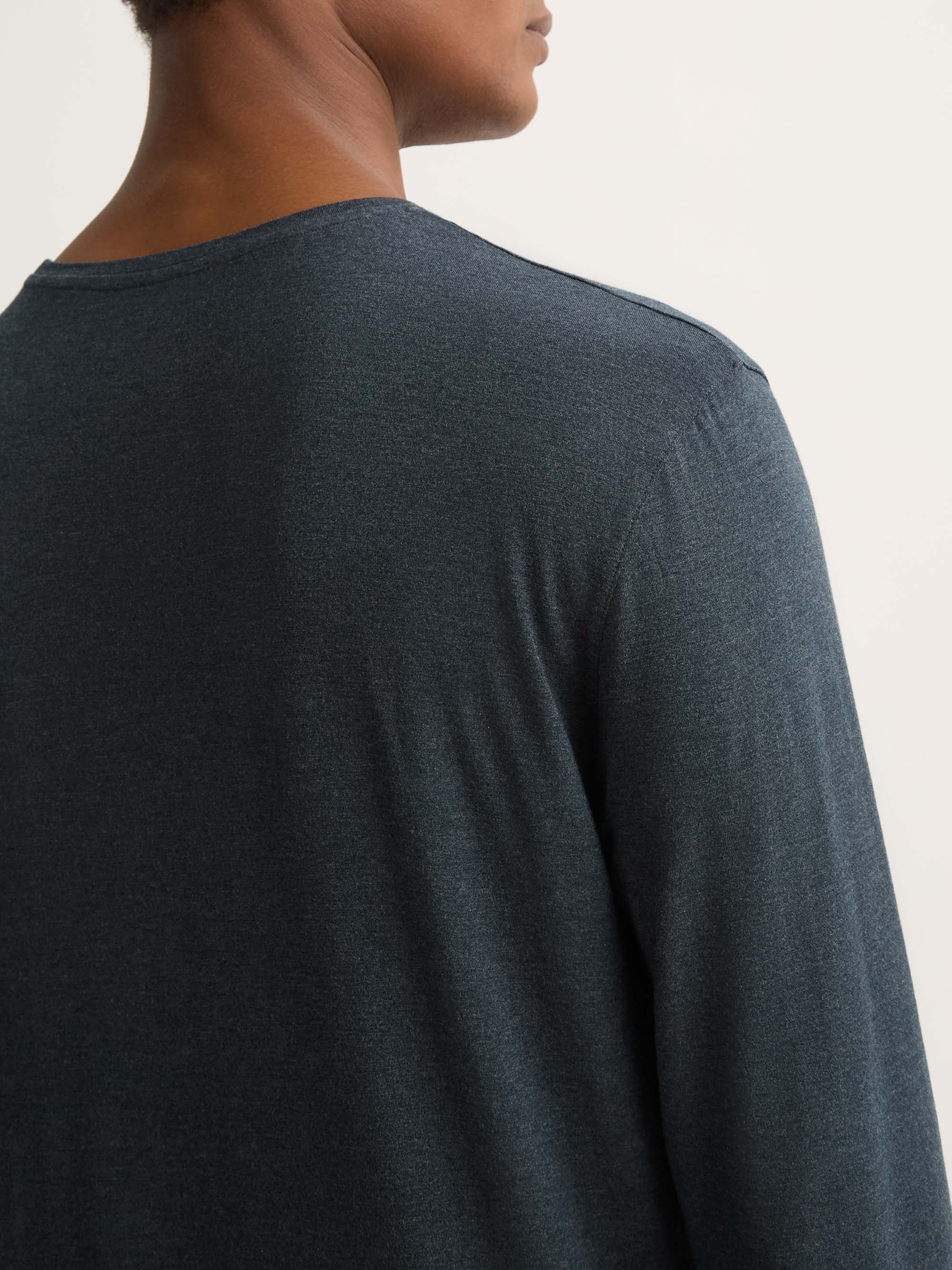 Men's Long Sleeve T-Shirt Marlowe Micro Modal Stretch Anthracite