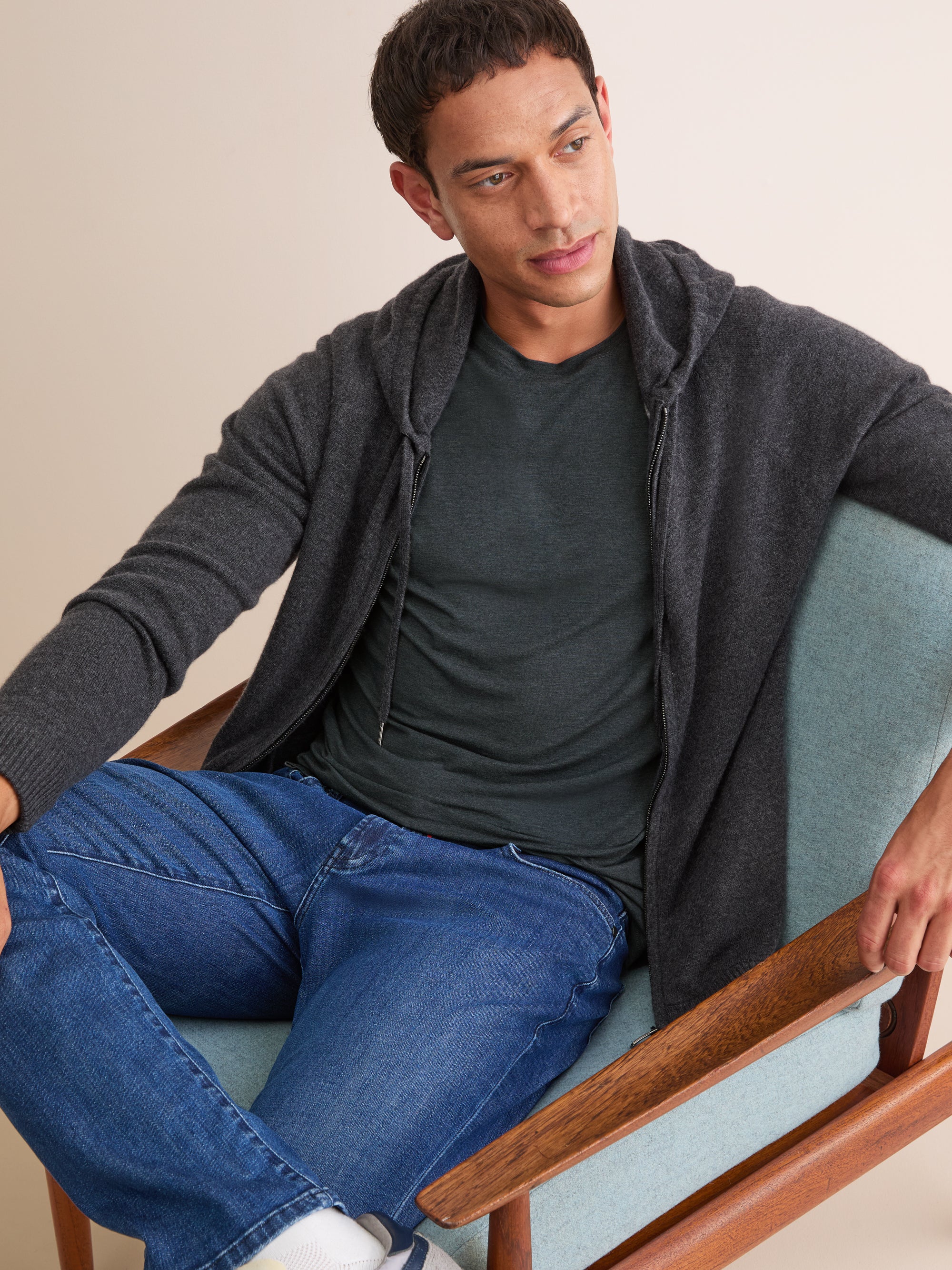 Men's Long Sleeve T-Shirt Marlowe Micro Modal Stretch Anthracite