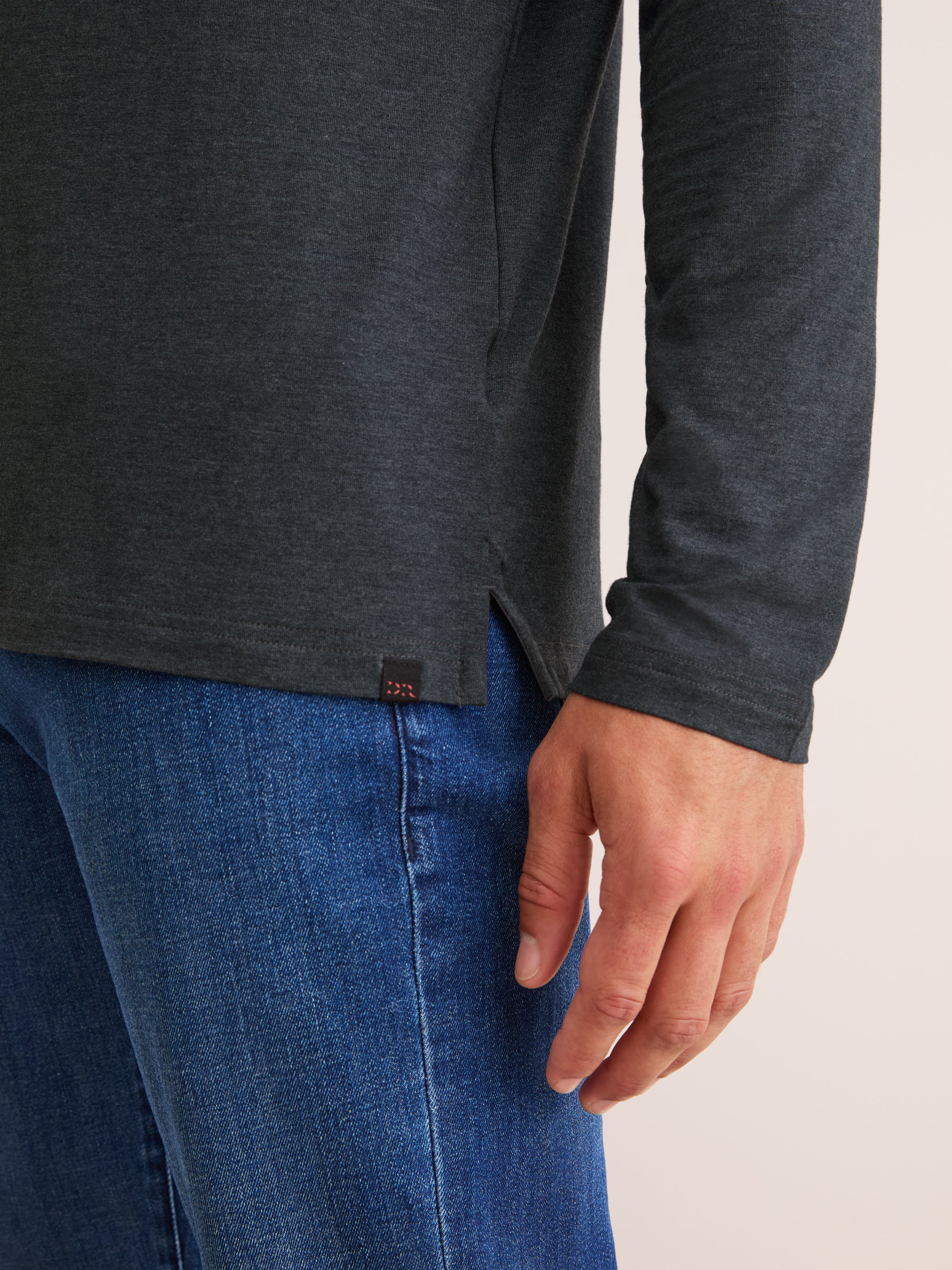 Men's Long Sleeve T-Shirt Marlowe Micro Modal Stretch Anthracite