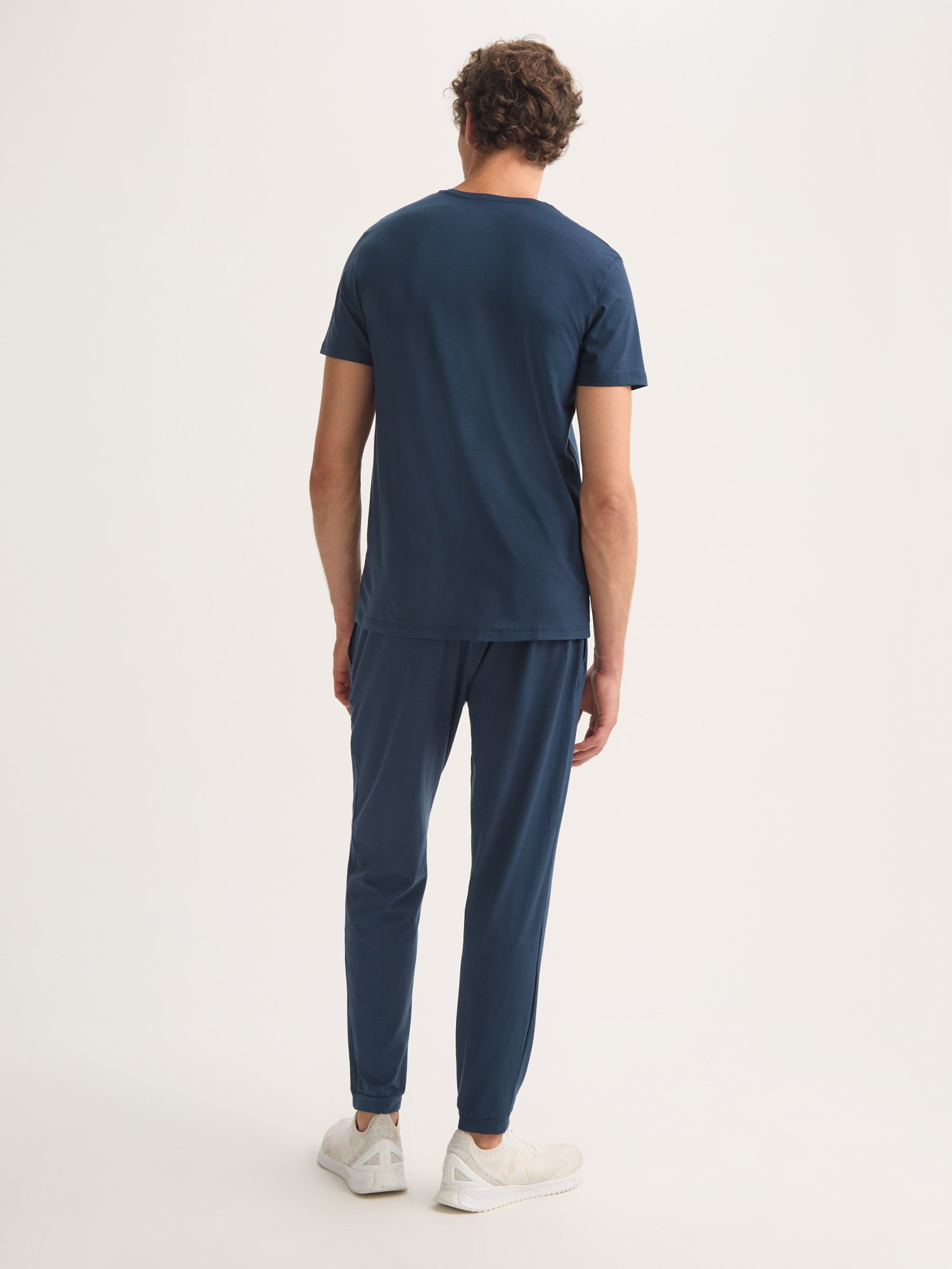 Men's V-Neck T-Shirt Basel Micro Modal Stretch Navy