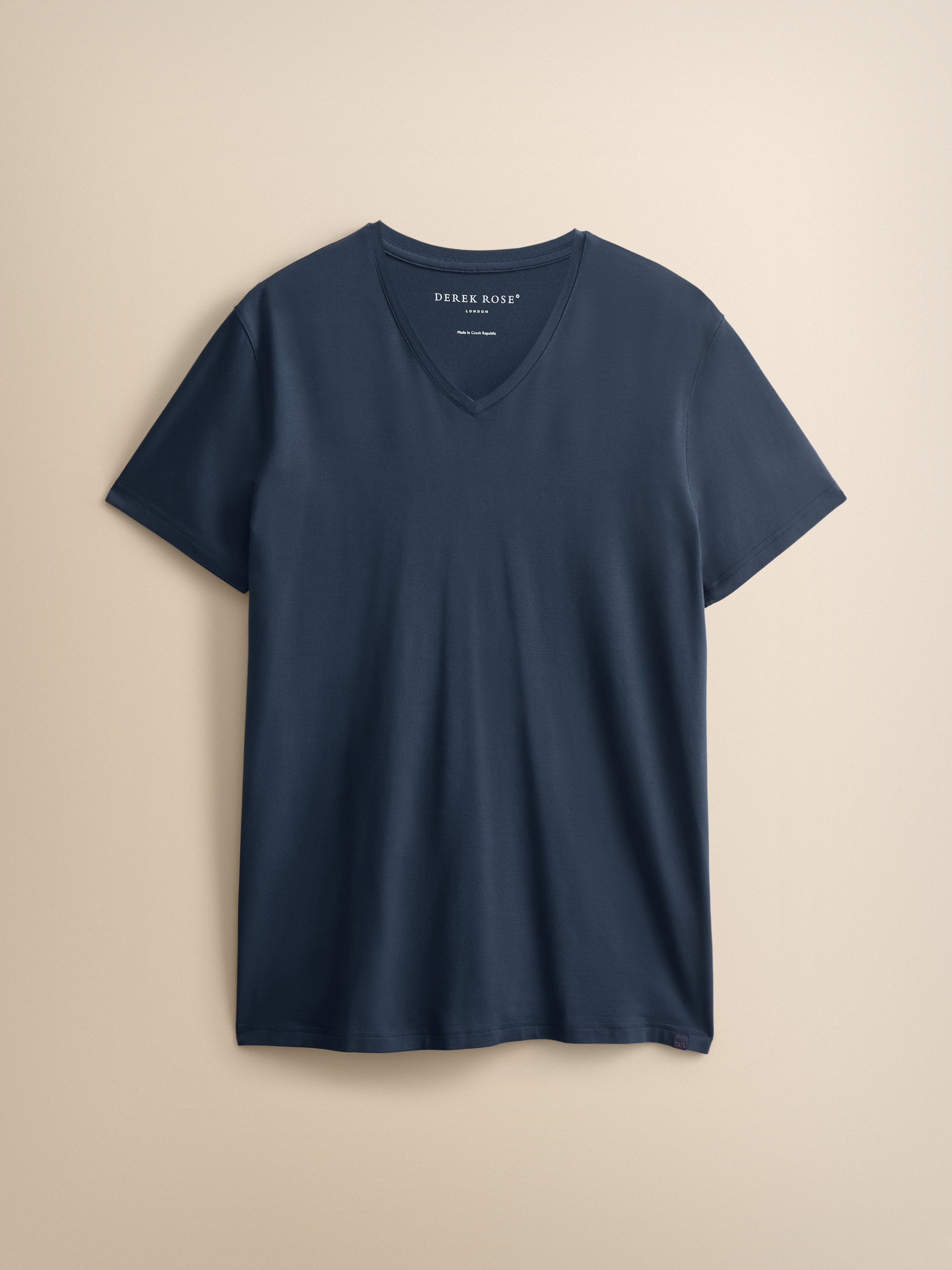 Basel Micro Modal V-Neck T-Shirt Navy Blue
