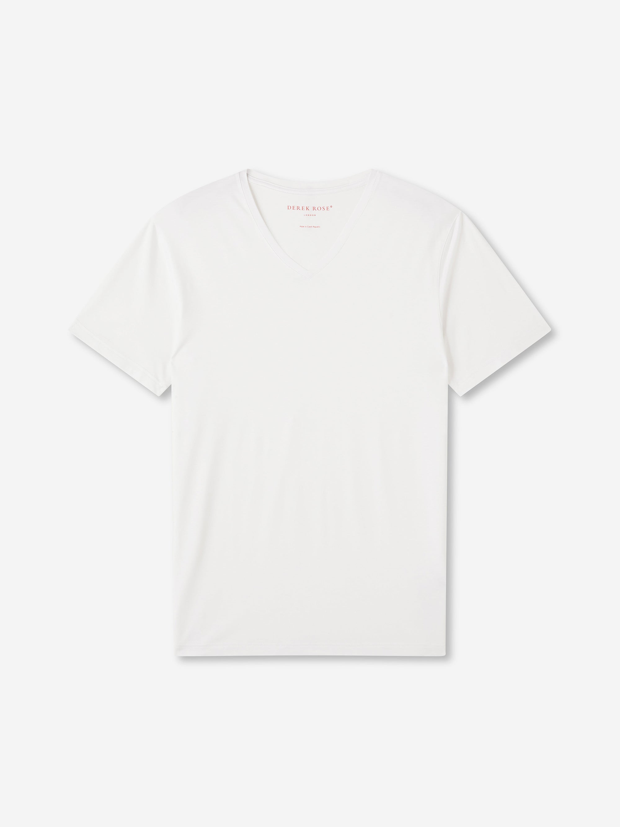 Men's V-Neck T-Shirt Basel Micro Modal Stretch White