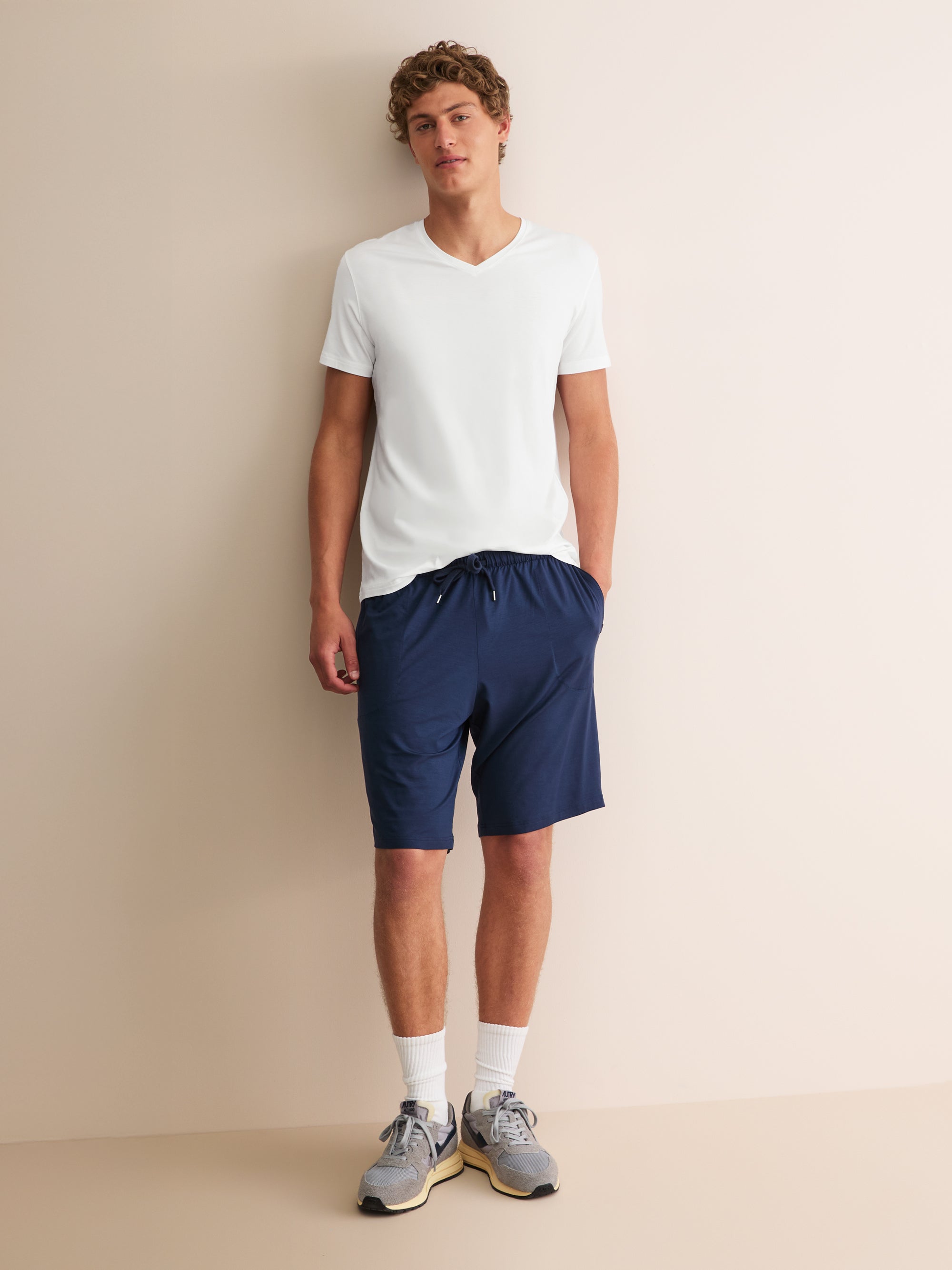 Men's V-Neck T-Shirt Basel Micro Modal Stretch White