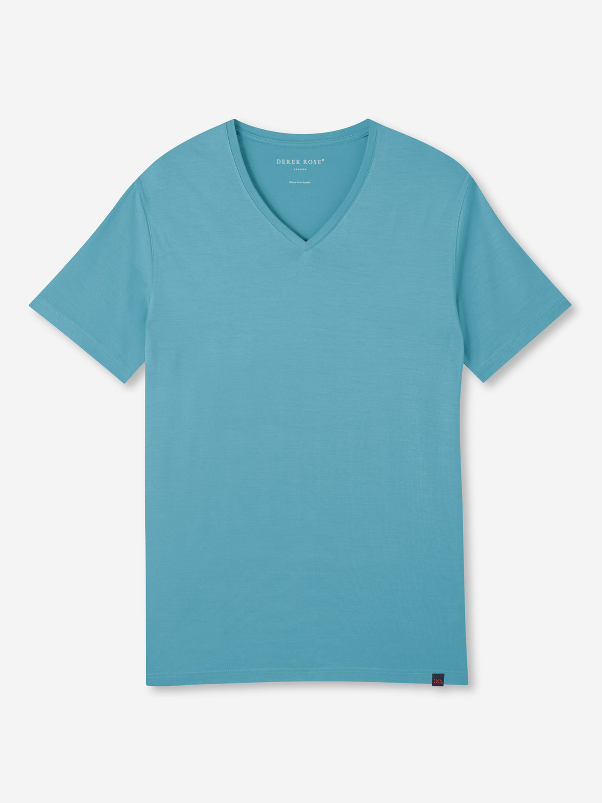 Men's V-Neck T-Shirt Basel Micro Modal Stretch Harbour Blue
