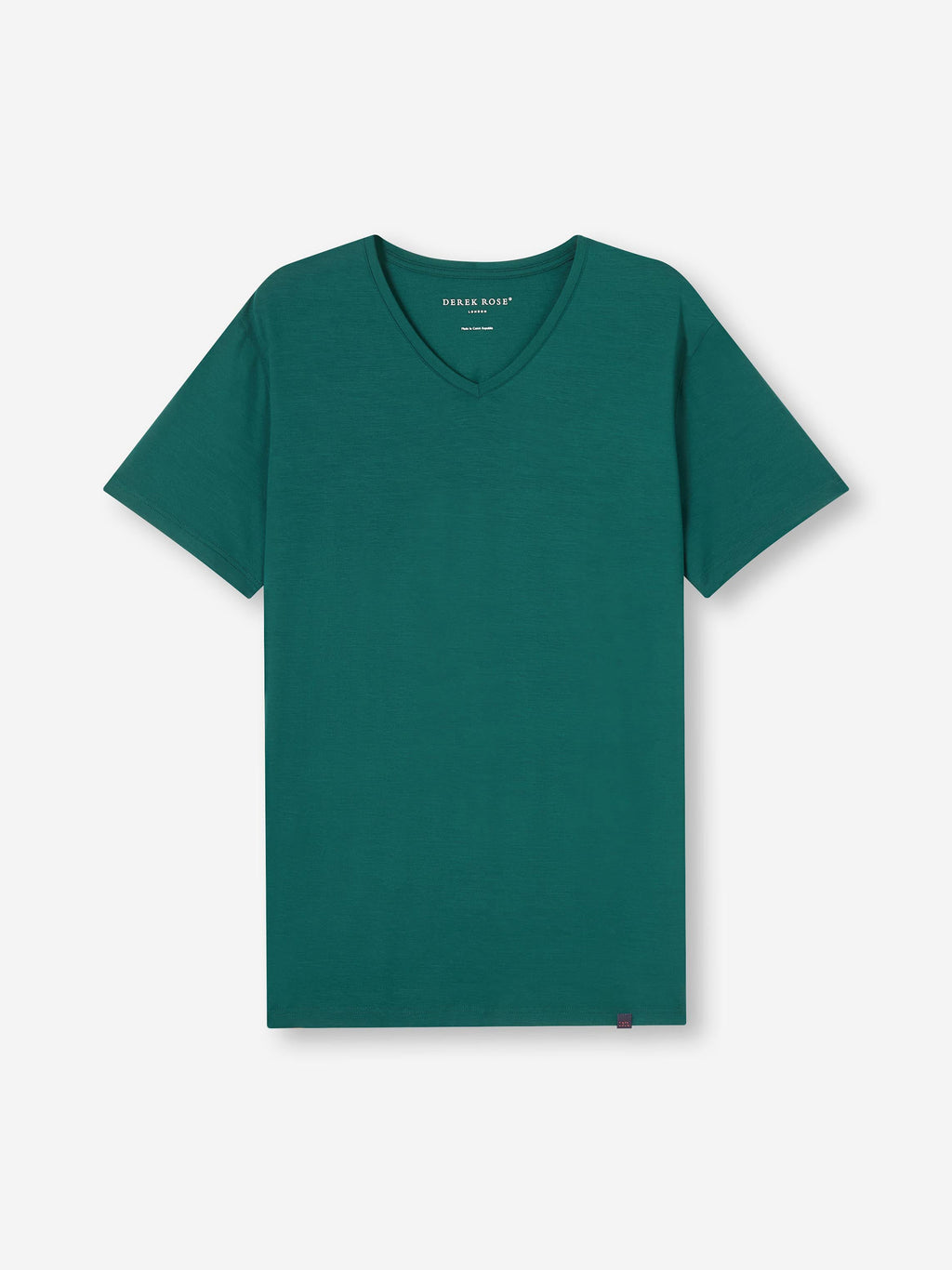 【2plan】[1+1]Robert Velour V-neck short sleeve T-shirt Tencel Soft V-Neck T-Shirt | Bordeaux 402466-00zq – HOM