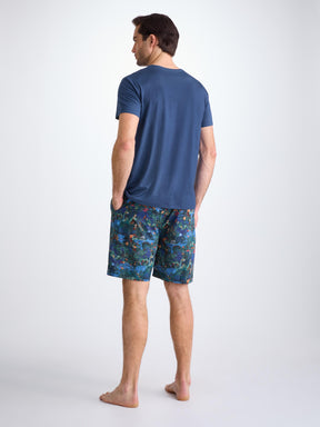 Men's V-Neck T-Shirt Basel Micro Modal Stretch Sapphire